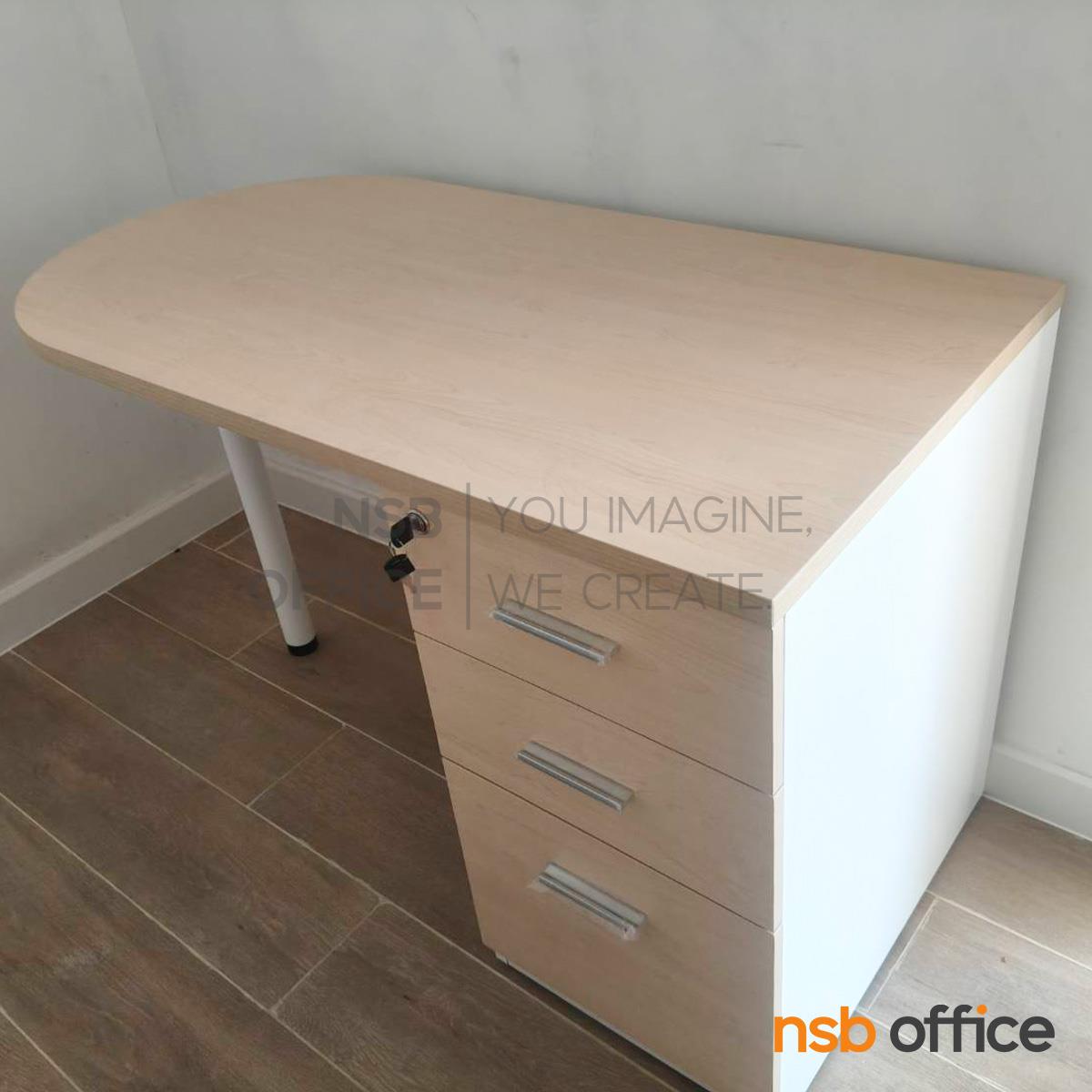 โต๊ะทำงานหมอ และโต๊ะตรวจแพทย์ 3 ลิ้นชัก รุ่น Cera (เซร่า) ขนาด 120W, 150W cm. ขาเหล็กกลม 