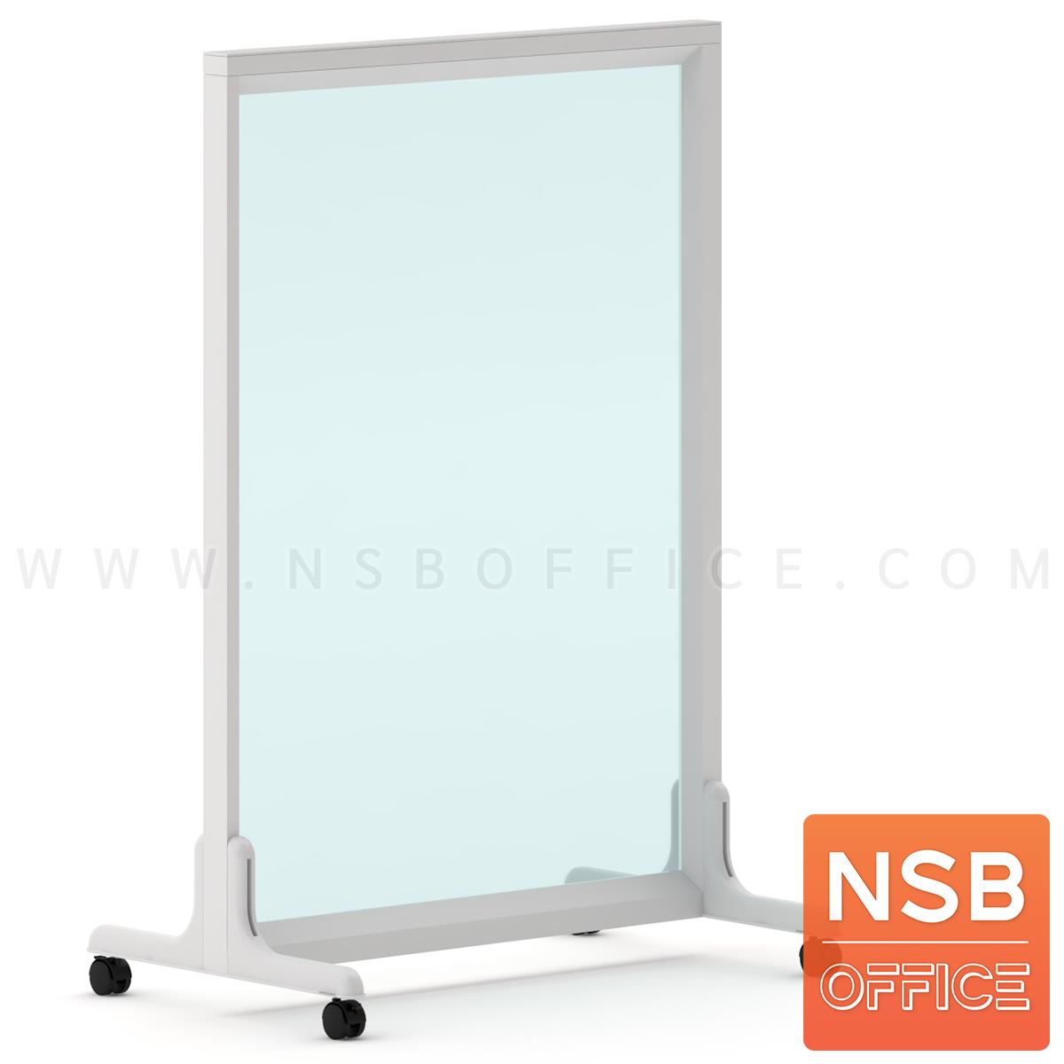 P01A077:พาร์ทิชั่นล้อเลื่อนแบบกระจกใสล้วน รุ่น NSB-01 สูง 120H, 150H cm. 