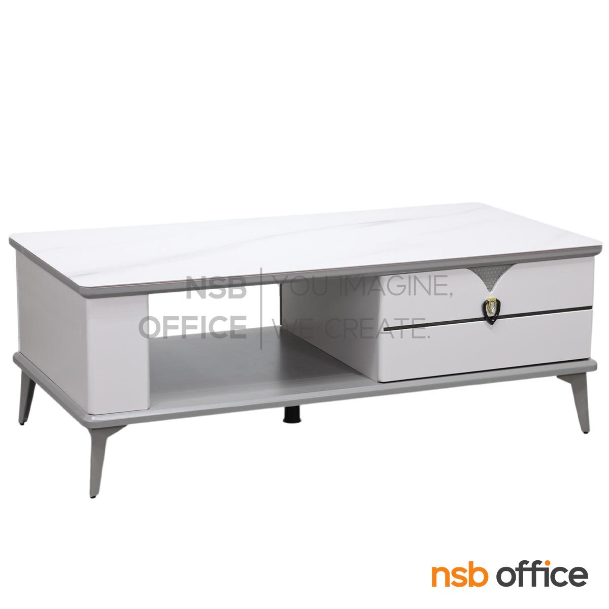 โต๊ะกลางหน้ากระจก รุ่น Allida (อัลลิดา) ขนาด 120W cm. ขาเหล็ก