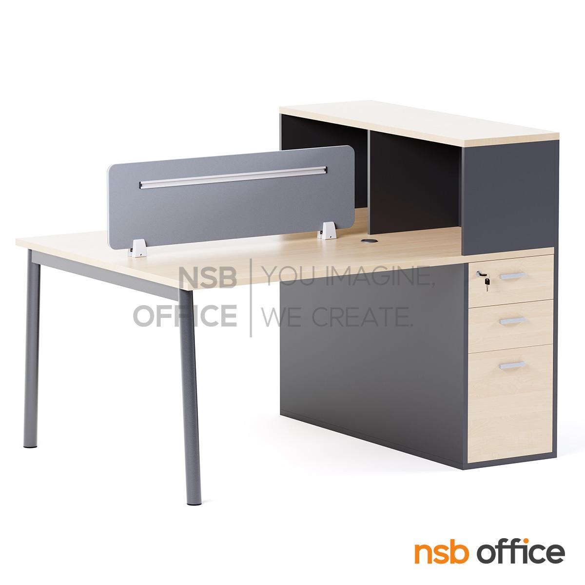 ชุดโต๊ะทำงานกลุ่ม รุ่น Agosto II (อาโกสโต 2) 2, 4, และ 6 ที่นั่ง พร้อมมินิสกรีนหุ้มผ้า