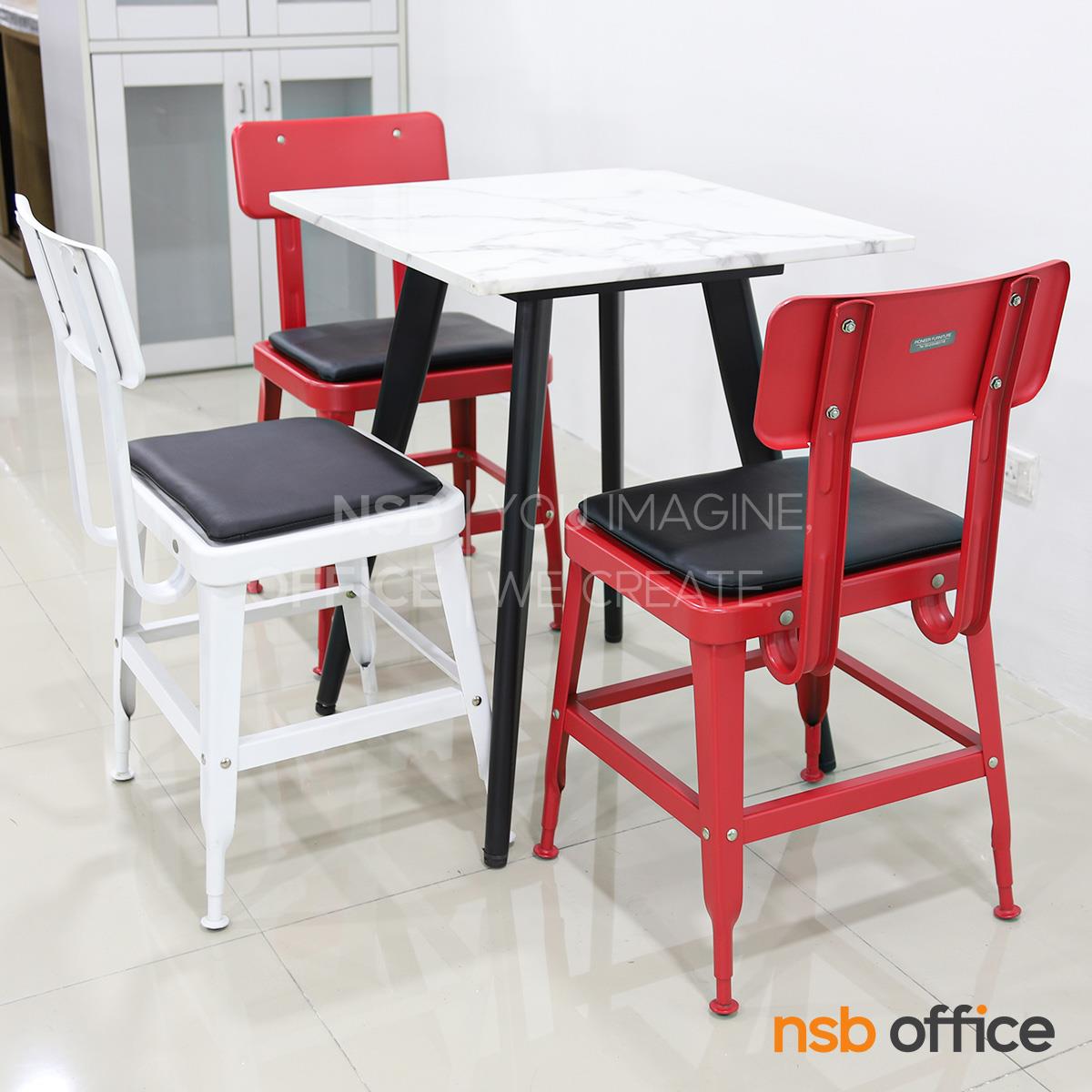 ชุดโต๊ะหน้าท็อปหินเทียม รุ่น Angelite (แองเจไลต์) ขนาด 60W cm.  พร้อมเก้าอี้โมเดิร์นเหล็ก