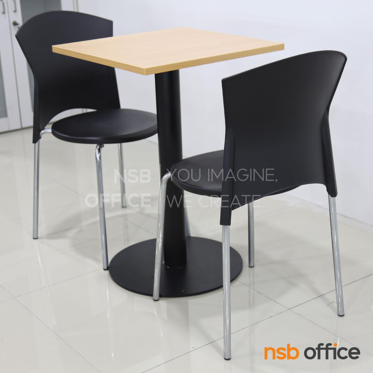 ชุดโต๊ะหน้าท็อปเมลามีน 2 ที่นั่ง รุ่น Dorothy (โดโรธี) ขนาด 50W cm.  พร้อมเก้าอี้โพลี