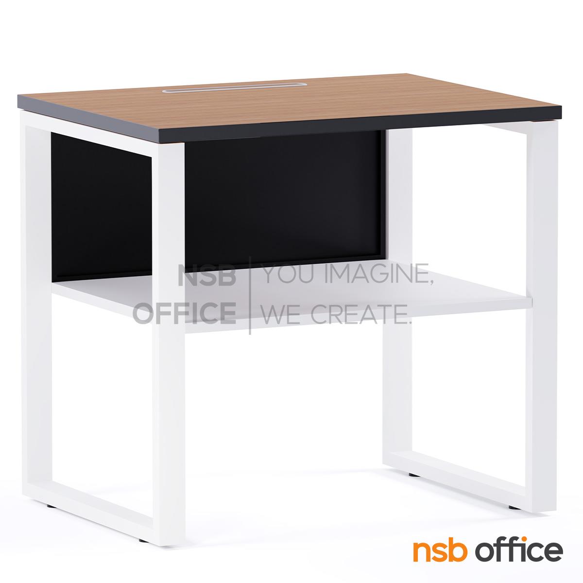 โต๊ะวางปริ้นเตอร์ มีที่วางกระดาษและช่องสอดกระดาษ รุ่น Powder (พาวเดอร์) ขนาด 80W cm.  ขาเหล็ก