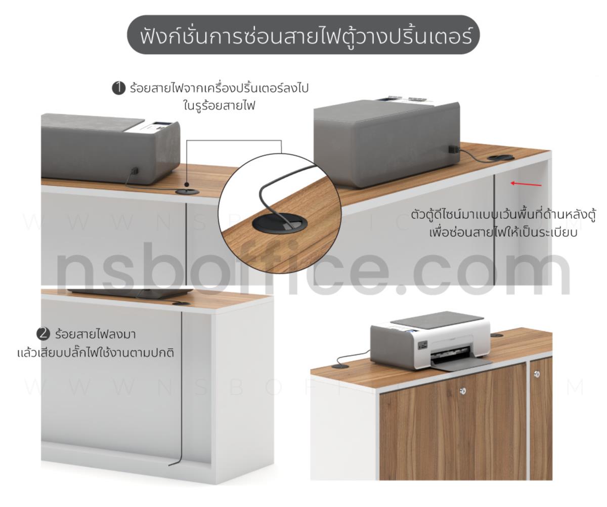 ตู้วางปริ้นเตอร์ 3 บานเปิดเตี้ย Print station - A  