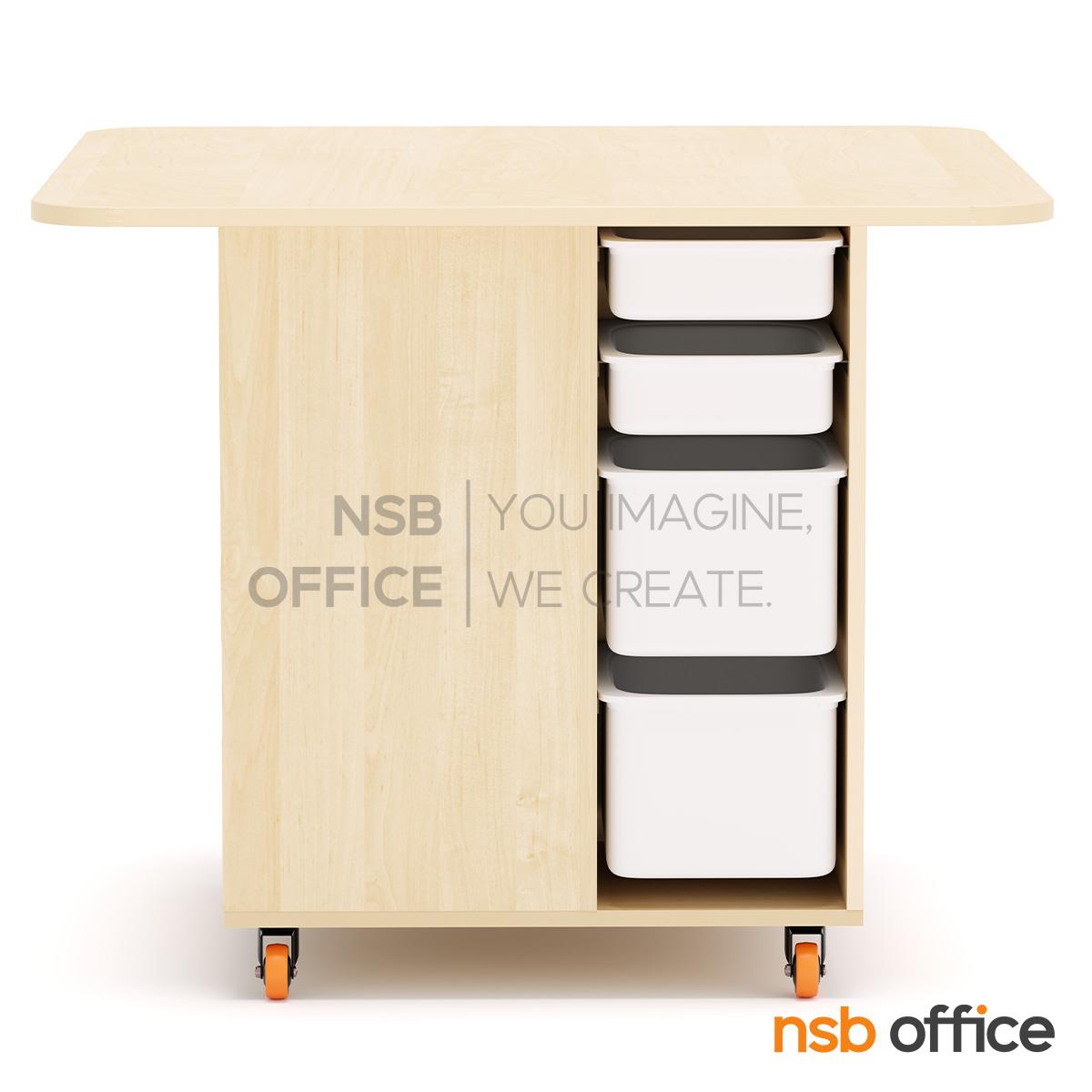 โต๊ะทดลอง STEM รุ่น Cornflower (คอร์นฟาวเวอร์) ขนาด 120W cm. ล้อเลื่อน