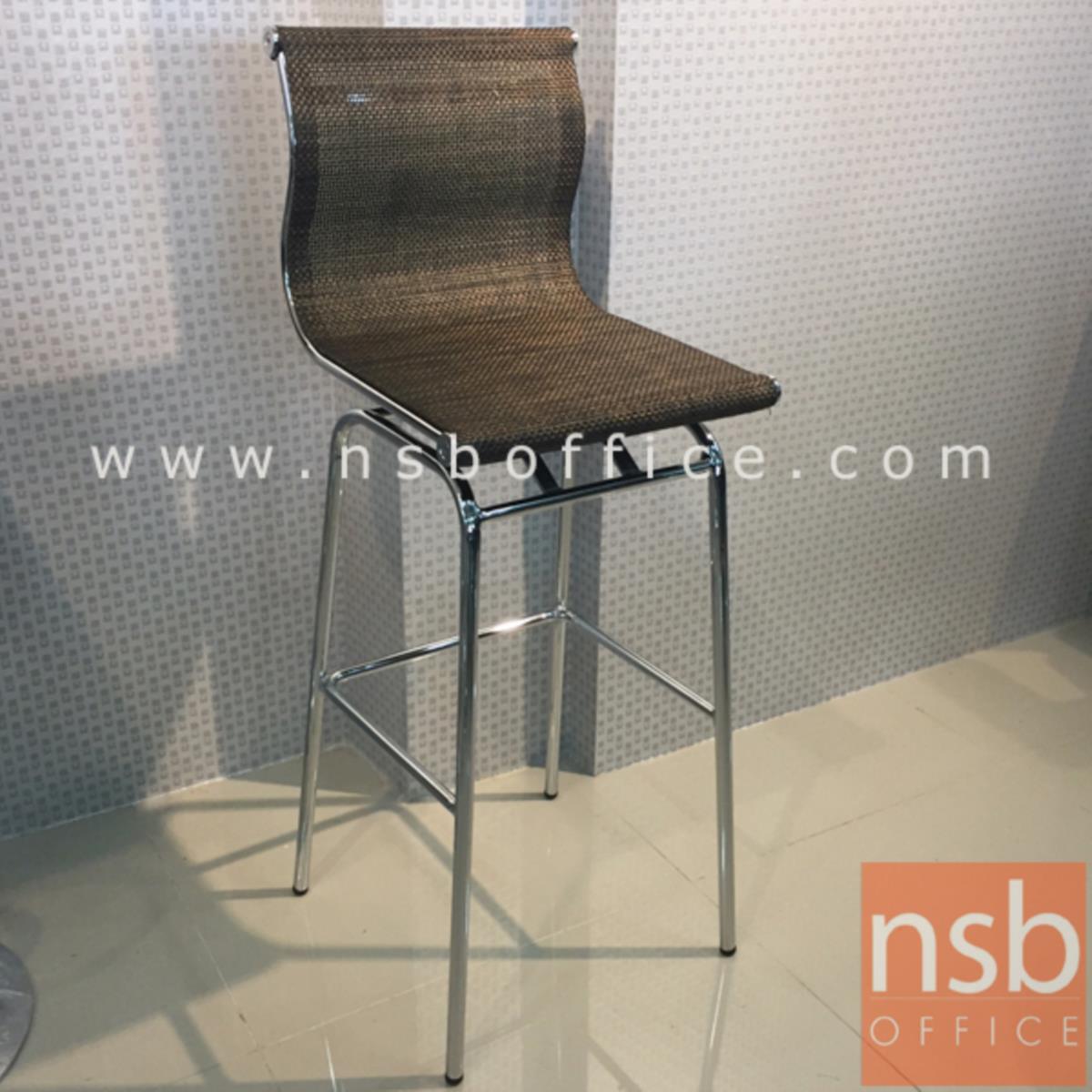 เก้าอี้บาร์สูงผ้าเน็ต รุ่น BH-8818 ขนาด 39W cm. โครงเหล็กชุบโครเมี่ยม 