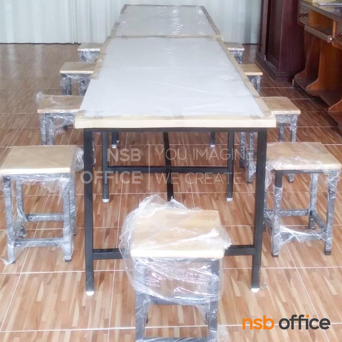 โต๊ะหน้าโฟเมก้าขาว  รุ่น MECKLENBURG (เมคเคลนบวร์ก) ขนาด 150W cm. โครงขาเหล็กติดตาย