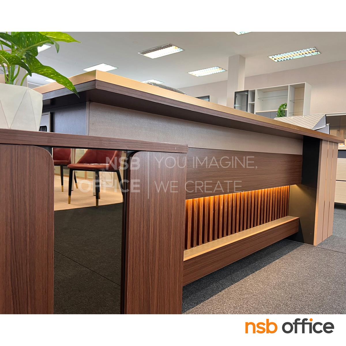 โต๊ะผู้บริหาร รุ่น Jacqueline (แจ็คเกอลีน) ขนาด 240W cm.  พร้อมตู้ข้าง