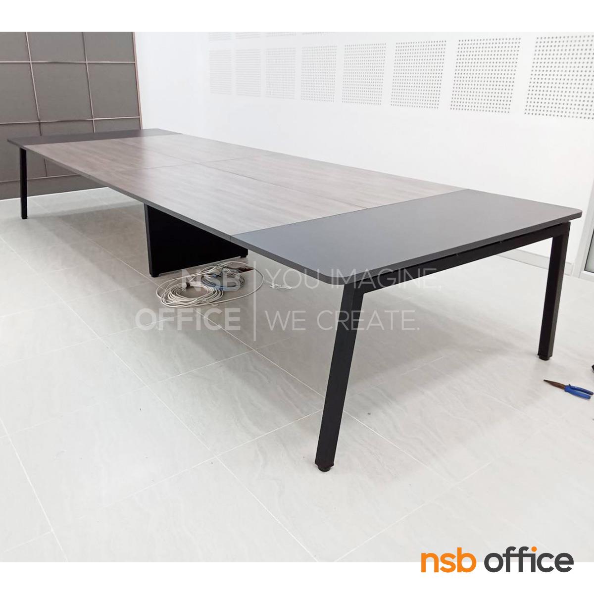 โต๊ะประชุมสี่เหลี่ยมมุมมน รุ่น Slacky (สแลคกี้)  150D cm.  ขาเหล็ก