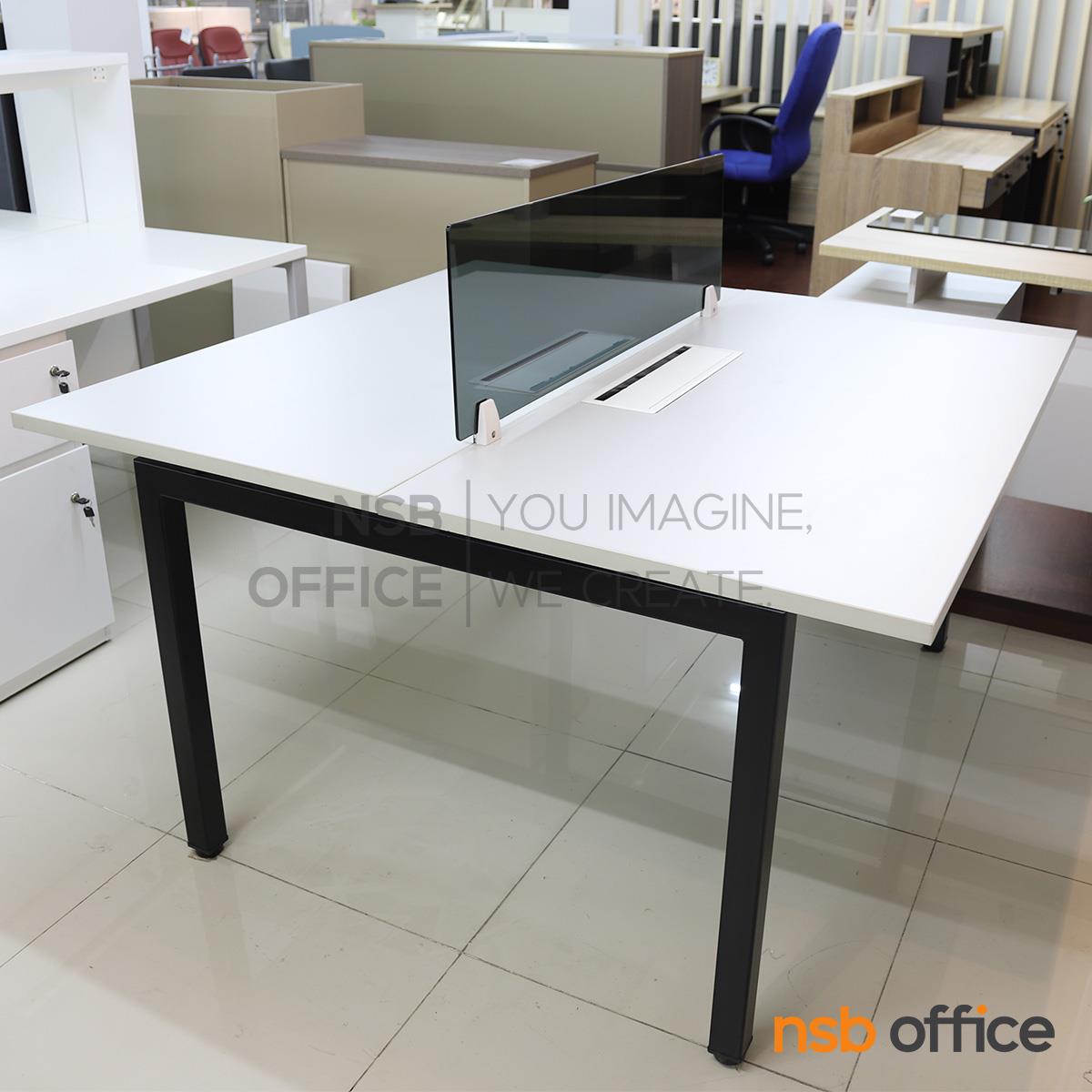 โต๊ะทำงานกลุ่ม 2 ที่นั่ง รุ่น Day One (เดย์วัน) ขนาด 135W cm. พร้อมมินิสกรีนและกล่องไฟ