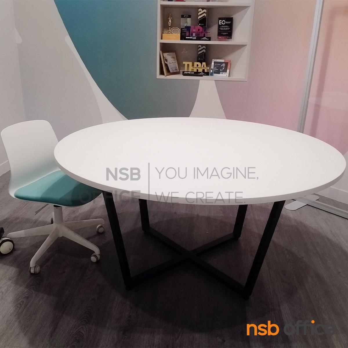 โต๊ะประชุมทรงวงกลม รุ่น Peppers II ขนาด 150Di cm. ขาเหล็กทรงแจกัน