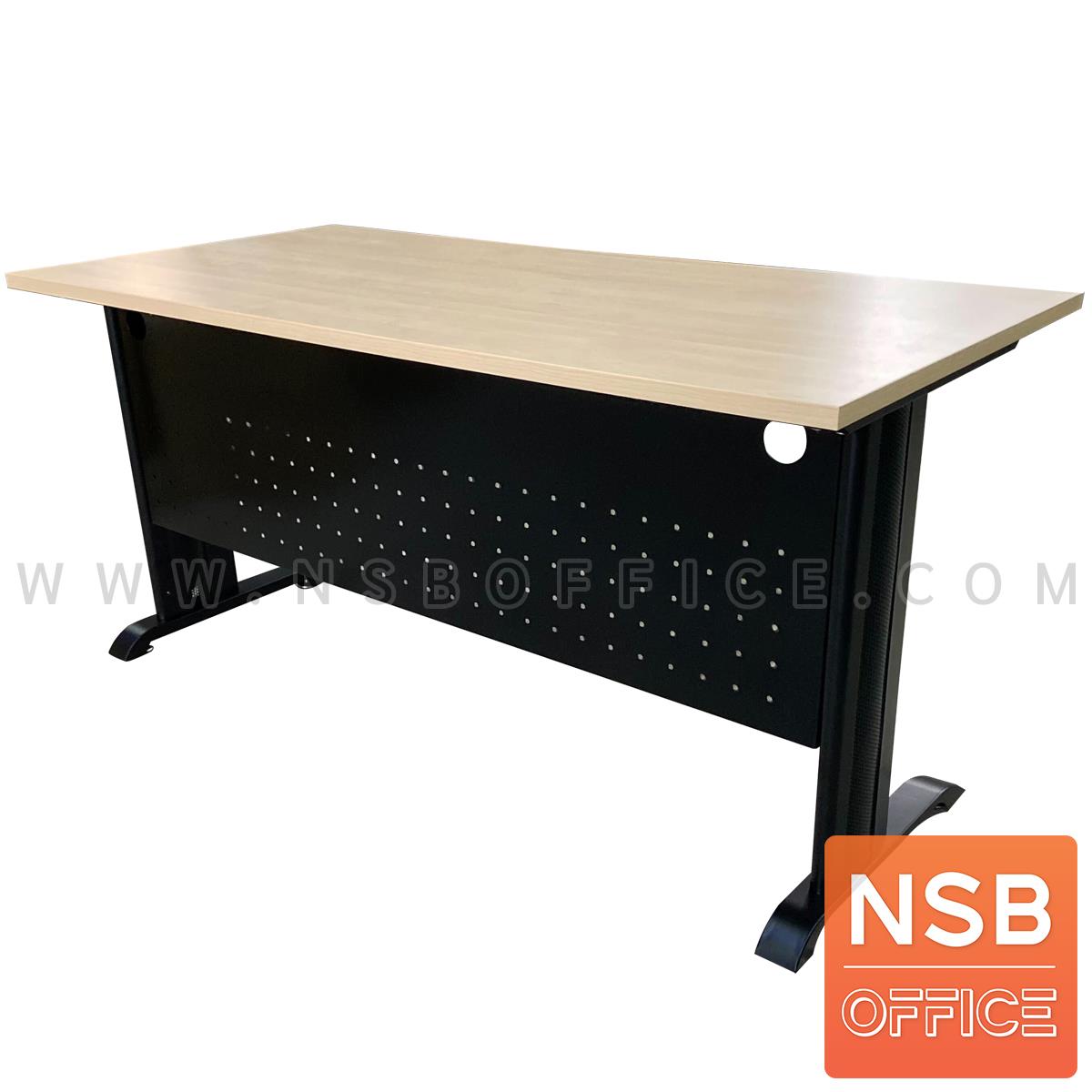 โต๊ะโล่ง รุ่น Ultimate (อัลทิเมต) ขนาด 120W, 150W cm.  โครงขาเหล็กสีดำ