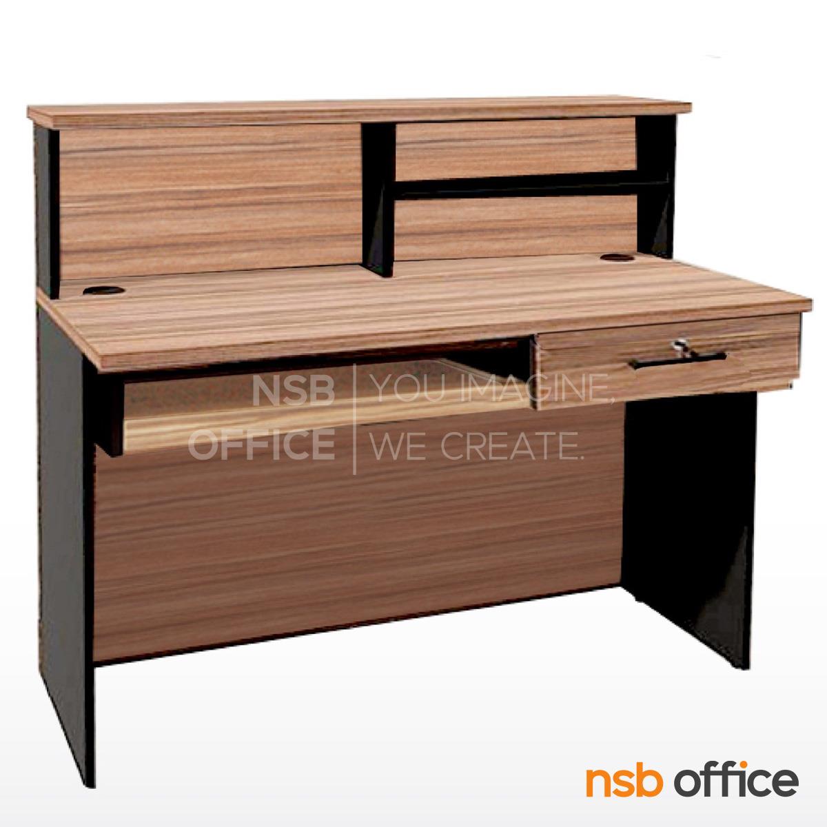 เคาน์เตอร์หน้าตรง 1 ลิ้นชัก รุ่น BCT-BDW-6621 ขนาด 120W ,160W cm. พร้อมรางคีย์บอร์ด เมลามีน