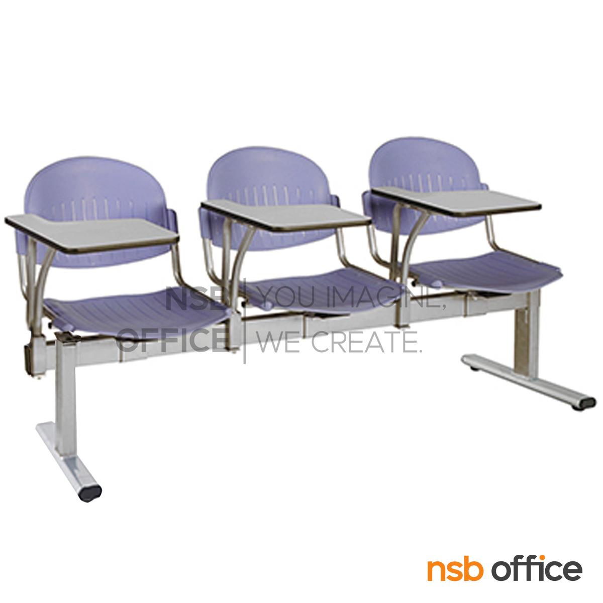 B17A023:เก้าอี้เลคเชอร์แถวเฟรมโพลี่  รุ่น D956  2 ,3 และ 4 ที่นั่ง ขาเหล็กสีบรอนซ์เทา 