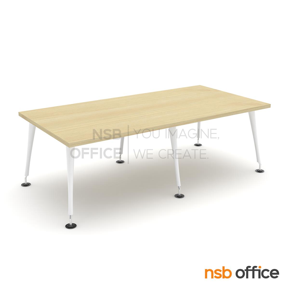 โต๊ะประชุมทรงสี่เหลี่ยม  รุ่น Maroon (มาร์รูน) ขนาด 240W*120D cm. ขาเหล็ก