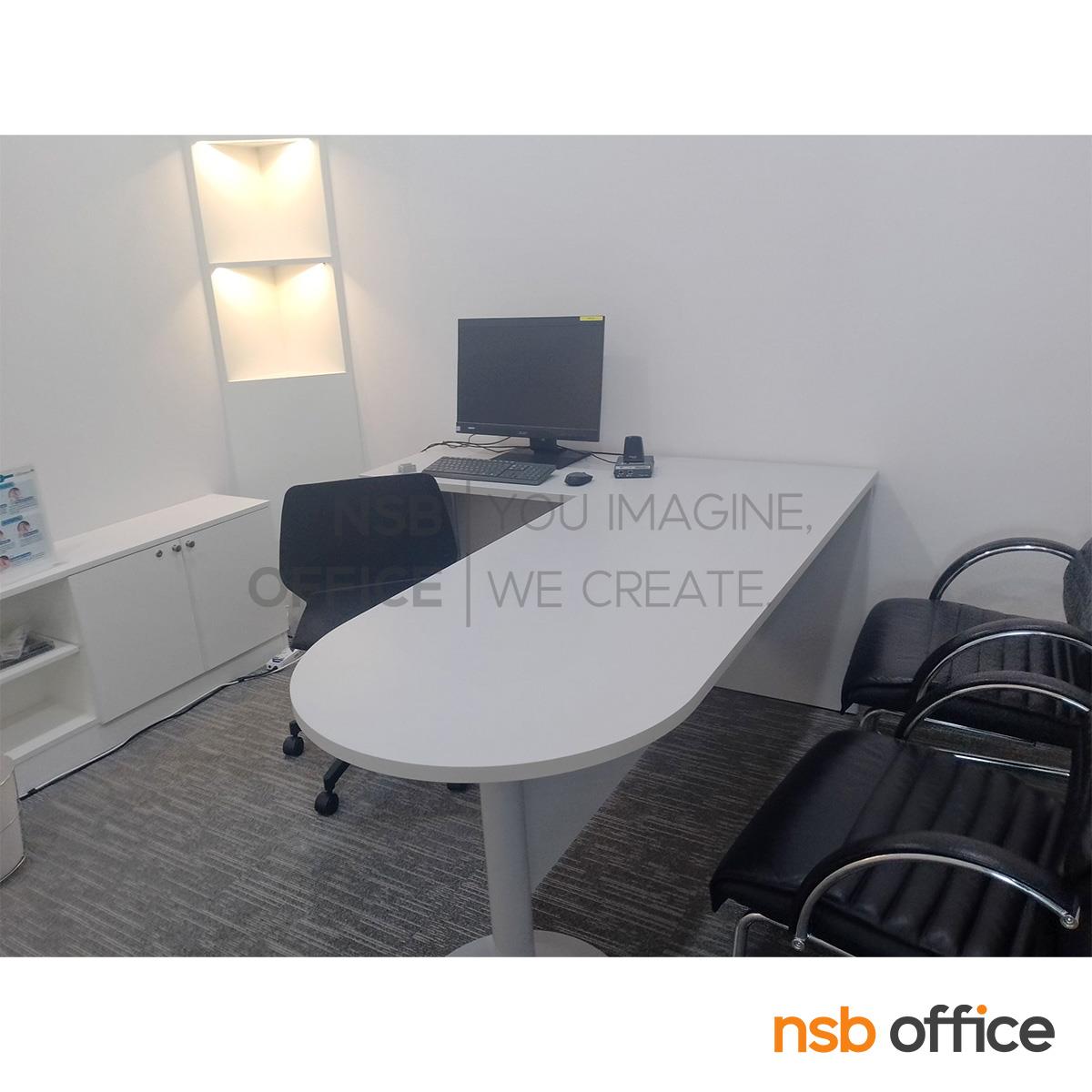 โต๊ะทำงานตัวแอล รุ่น Fenix (ฟีนิกซ์) ขนาด 140W1*160W2 cm.  ขาเหล็ก