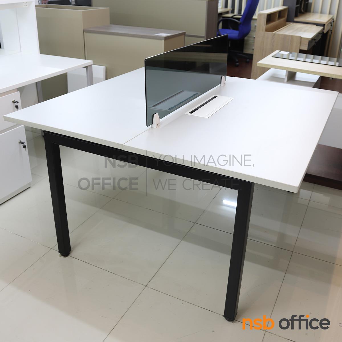 โต๊ะทำงานกลุ่ม 2 ที่นั่ง รุ่น Day One (เดย์วัน) ขนาด 135W cm. พร้อมมินิสกรีนและกล่องไฟ