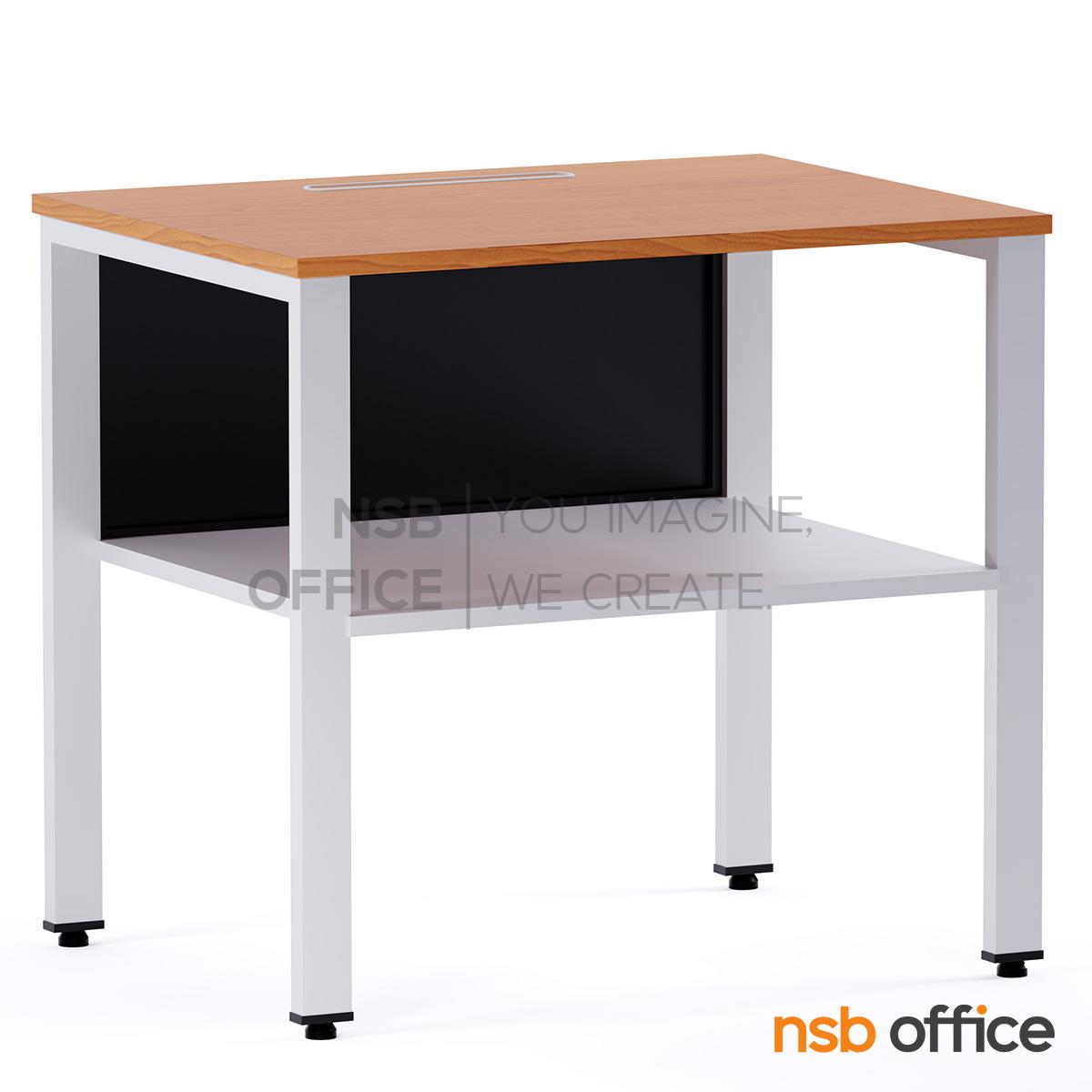 โต๊ะวางปริ้นเตอร์ มีที่วางกระดาษและช่องสอดกระดาษ รุ่น Onyx (โอนิกซ์) ขนาด 80W cm.  ขาเหล็ก