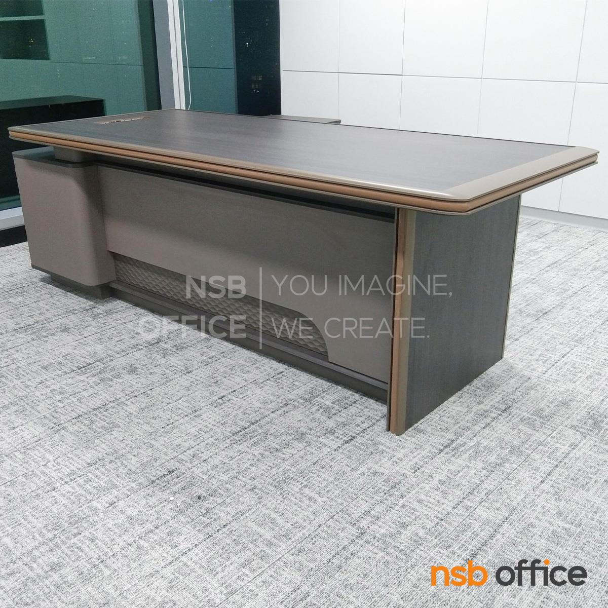 โต๊ะผู้บริหารตัวแอล รุ่น Malik (มาลิค) ขนาด 240W cm. พร้อมตู้ข้าง