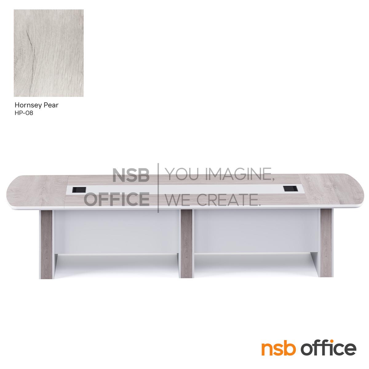 โต๊ะประชุมทรงสี่เหลี่ยม รุ่น Eastville (อีสต์วิลล์)  เมลามีน พร้อมรางไฟ A24A057