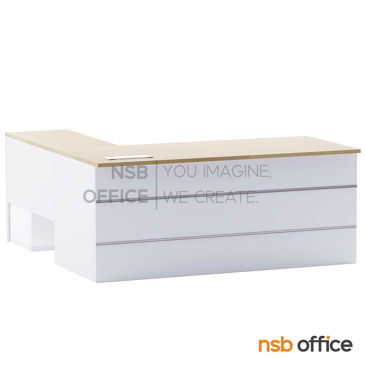 โต๊ะผู้บริหารตัวแอล รุ่น Malachite (มาลาไคต์)  