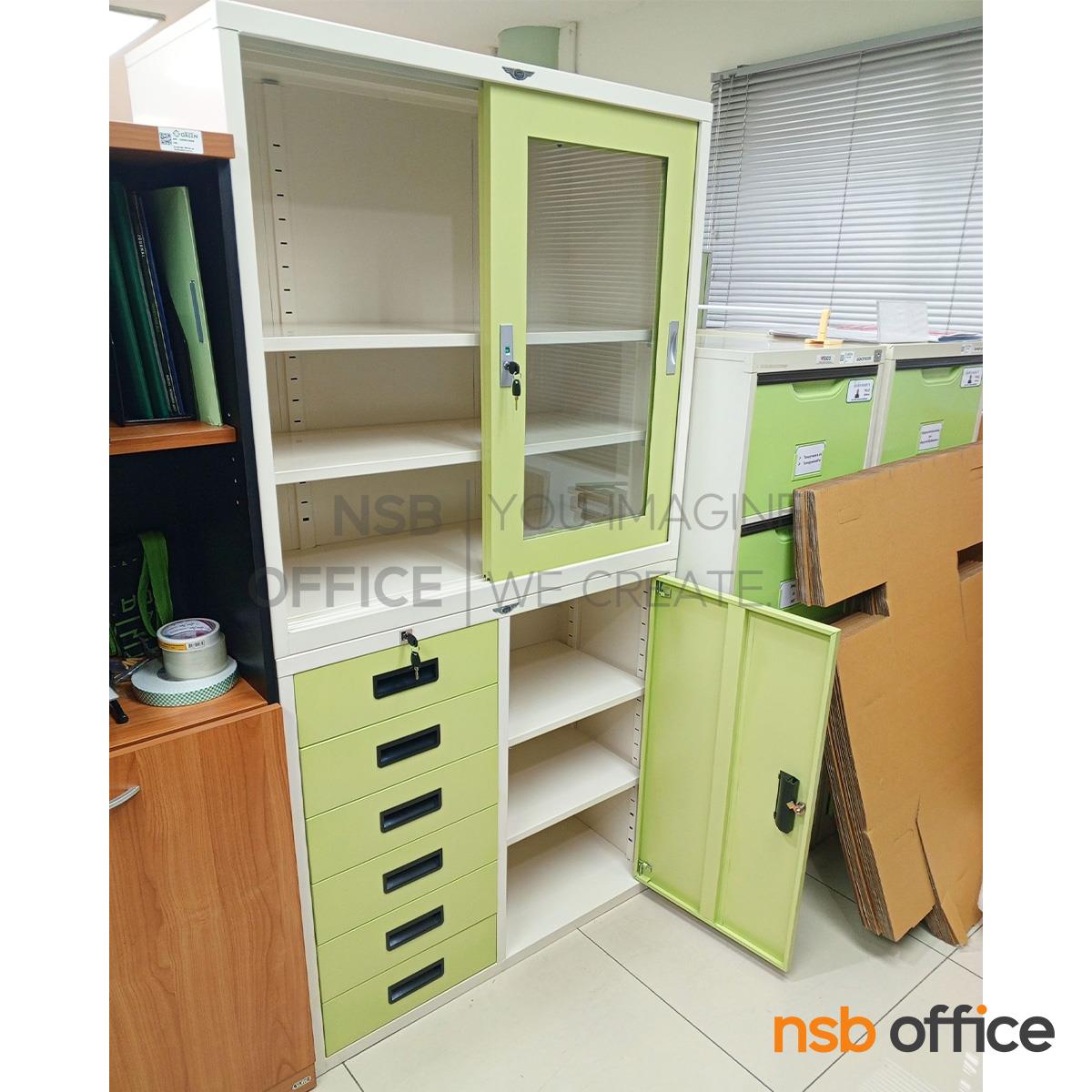 ตู้เอกสารเหล็ก 6 ลิ้นชัก 1 บานเปิด  รุ่น McDowell (แมคโดเวลล์) ขนาด 3 ฟุต 91.2W*87.3H cm. 