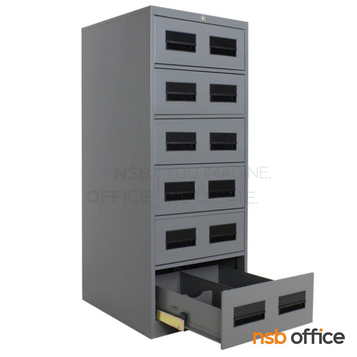 ตู้เก็บบัตร 6 ลิ้นชัก (บัตรขนาด 6"*8" นิ้ว) 541W*616D*1322H mm   