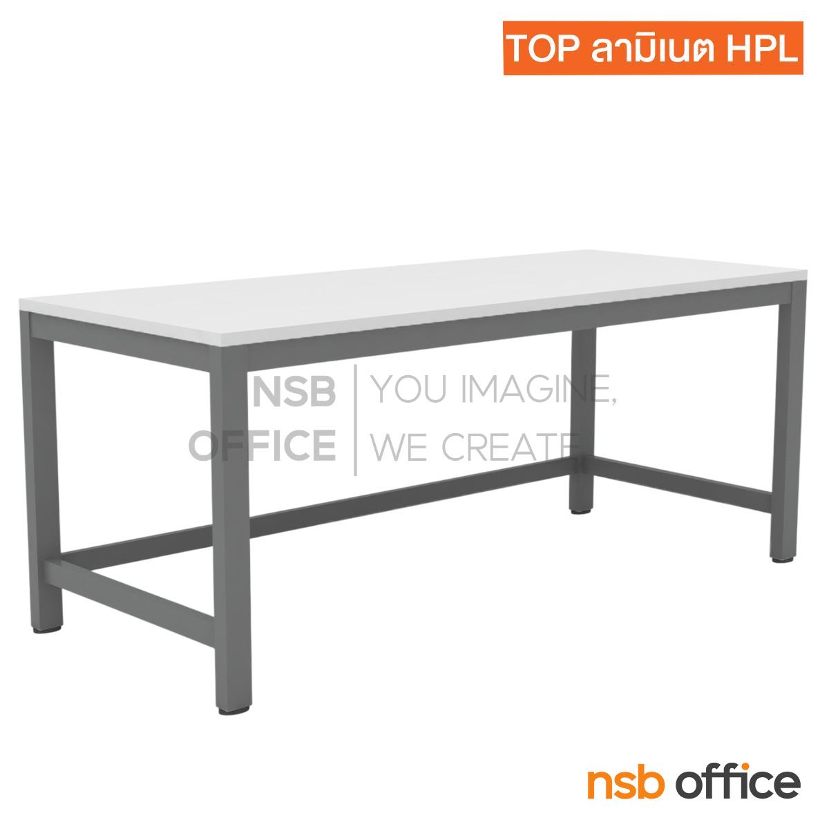 โต๊ะปฏิบัติการ  รุ่น Bruno (บรูโน่) ขนาด 120W, 150W, 180W cm. หน้าท็อป HPL และ คอมแพคลามิเนต ขาเหล็กเหลี่ยมทำสี Epoxy