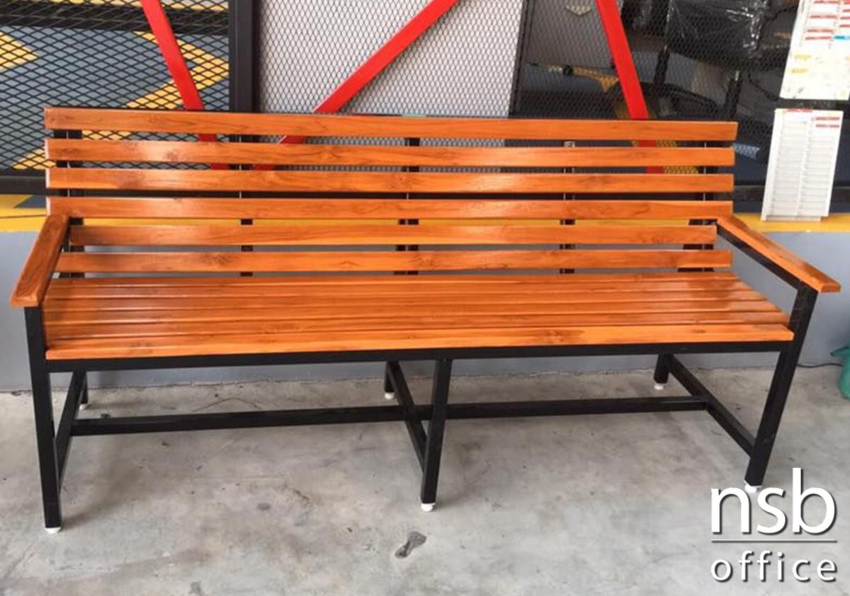  ม้านั่งสนามไม้ระแนง หน้า2 มีที่พักแขน