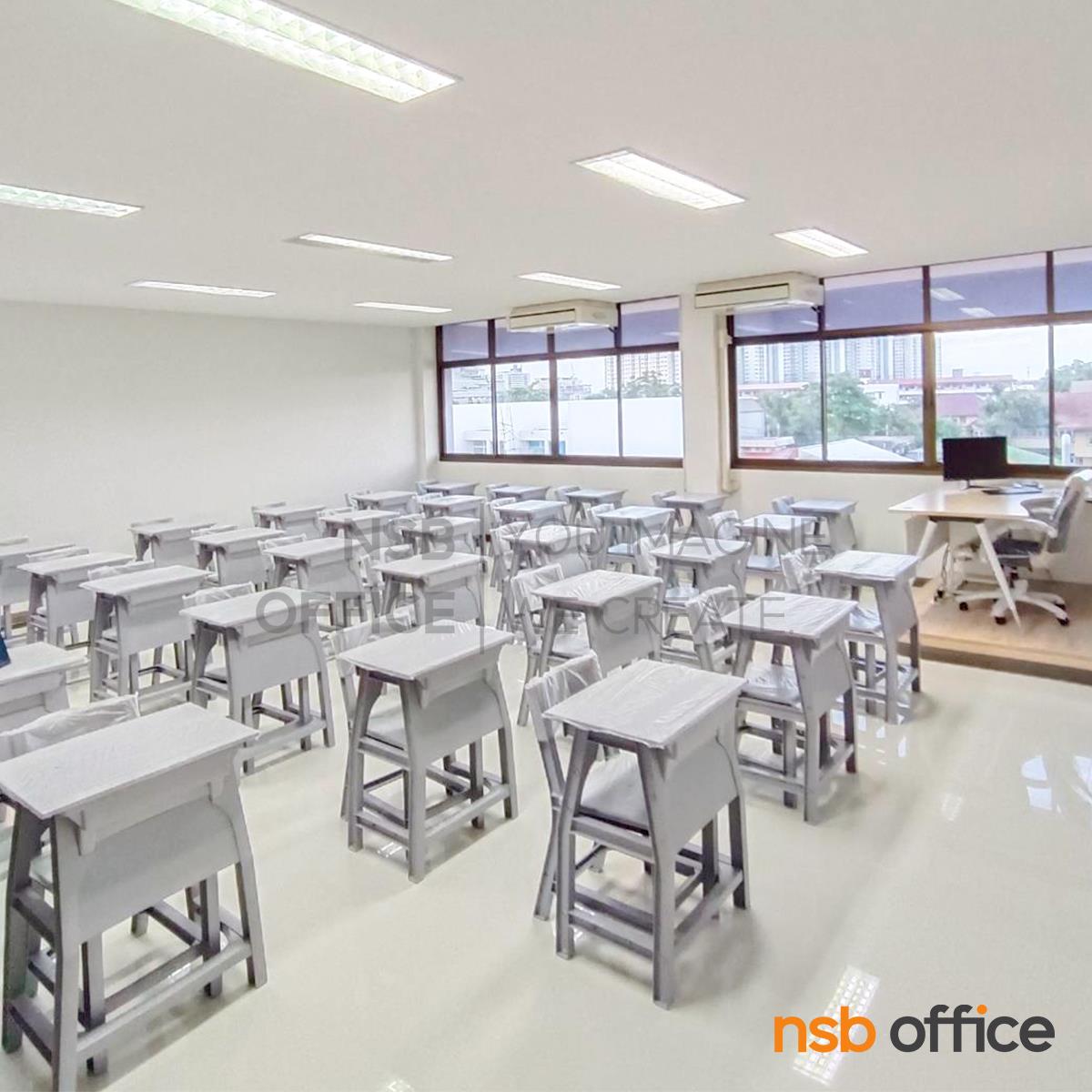 ชุดโต๊ะและเก้าอี้นักเรียน รุ่น Apricot (แอปปิคอต)  ระดับชั้นมัธยม ขาพลาสติก