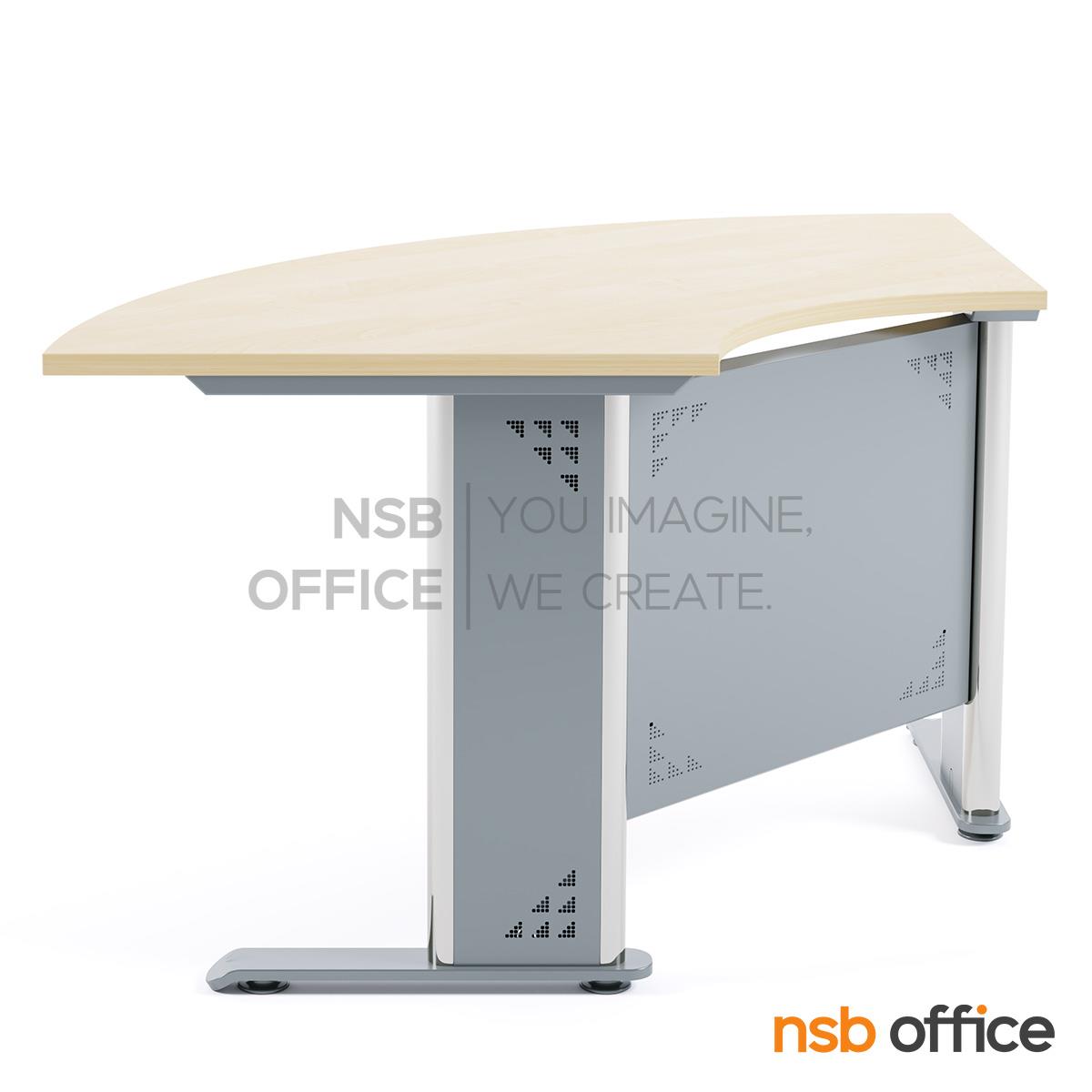 โต๊ะเข้ามุมทรงโค้ง รุ่น Zenthor (เซนธอร์) ขนาด R90 ,R120 cm. เมลามีน โครงเหล็ก