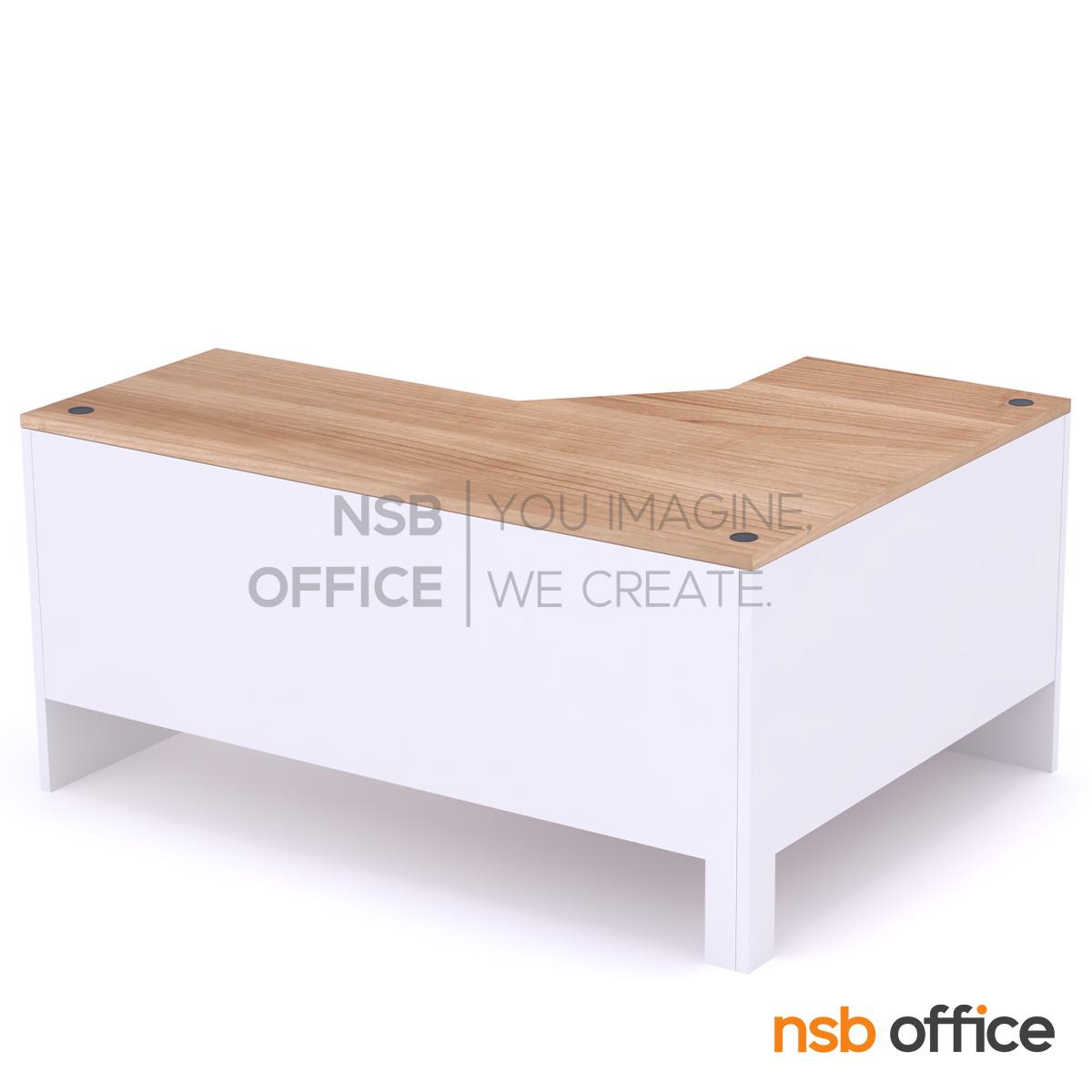 โต๊ะทำงานตัวแอลหน้าโค้งเว้า   รุ่น Simpson (ซิมป์สัน) ขนาด 150W, 165W, 180W cm.  