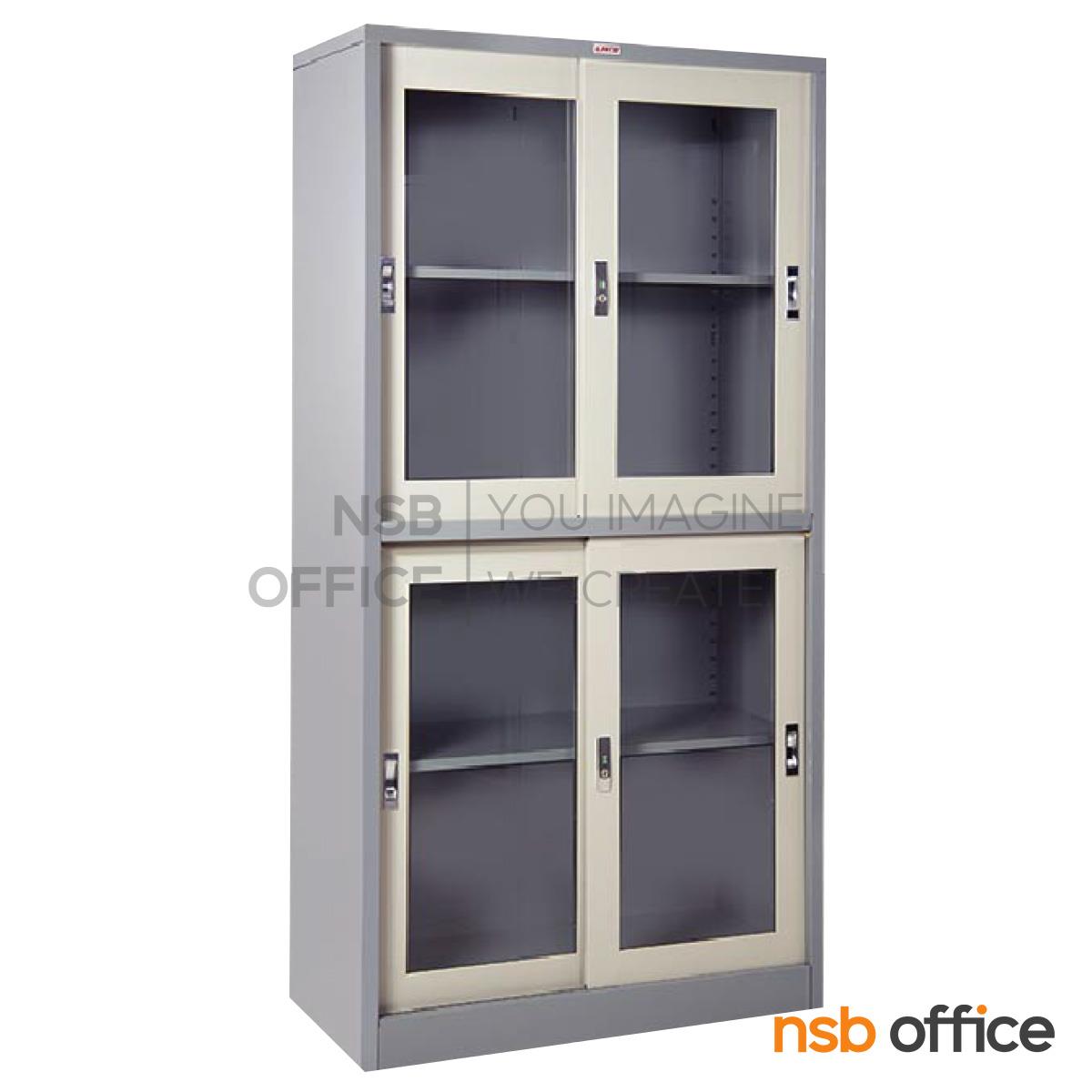 ตู้เอกสารบานเลื่อนกระจกสูง รุ่น SLG-0613 ขนาด 91.4W* 45D* 181.7H cm. 
