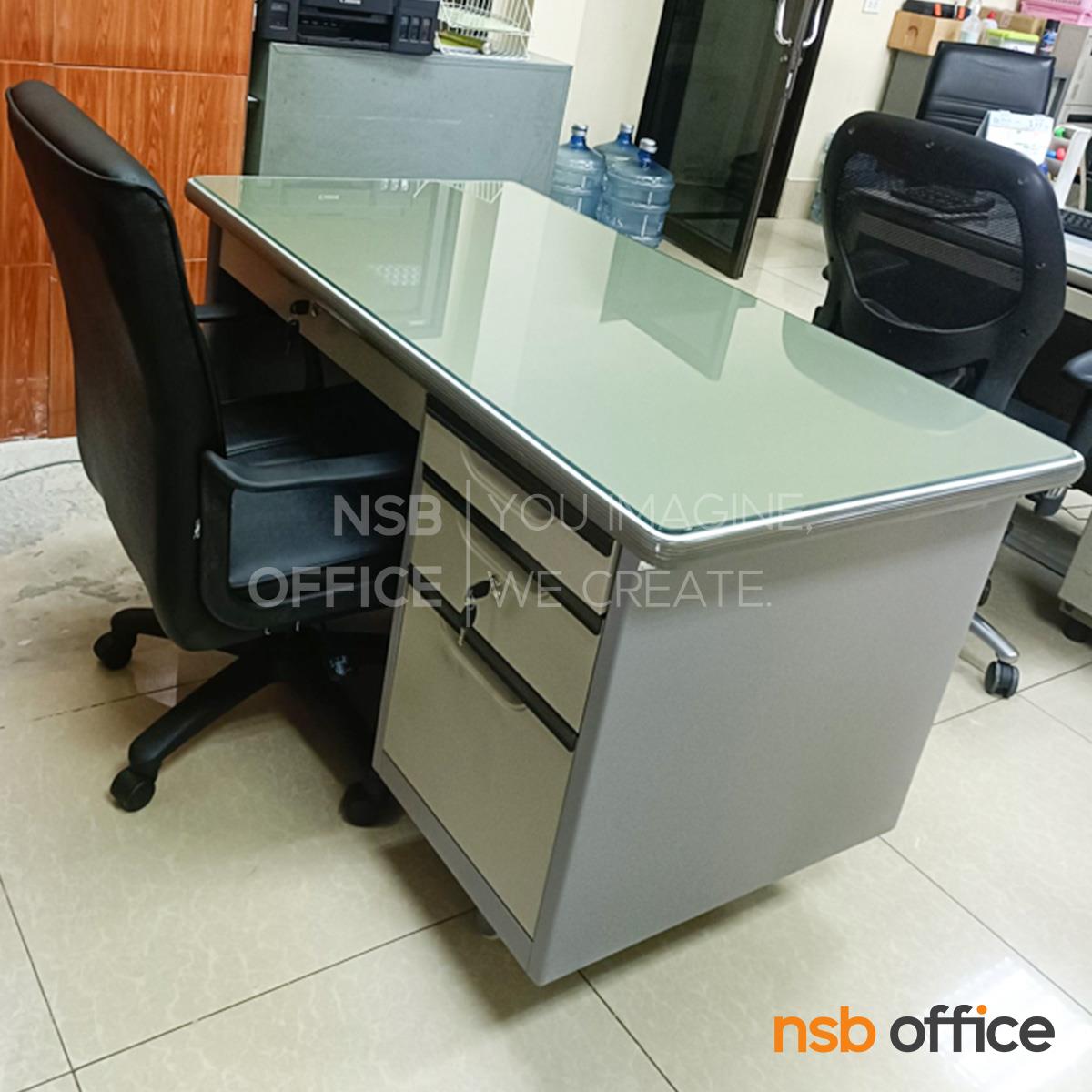 กระจกโต๊ะทำงานเหล็ก  3, 3.5, 4, 4.5, 5 และ 6 ฟุต  (จำหน่ายเฉพาะซื้อพร้อมโต๊ะทำงานเหล็ก)