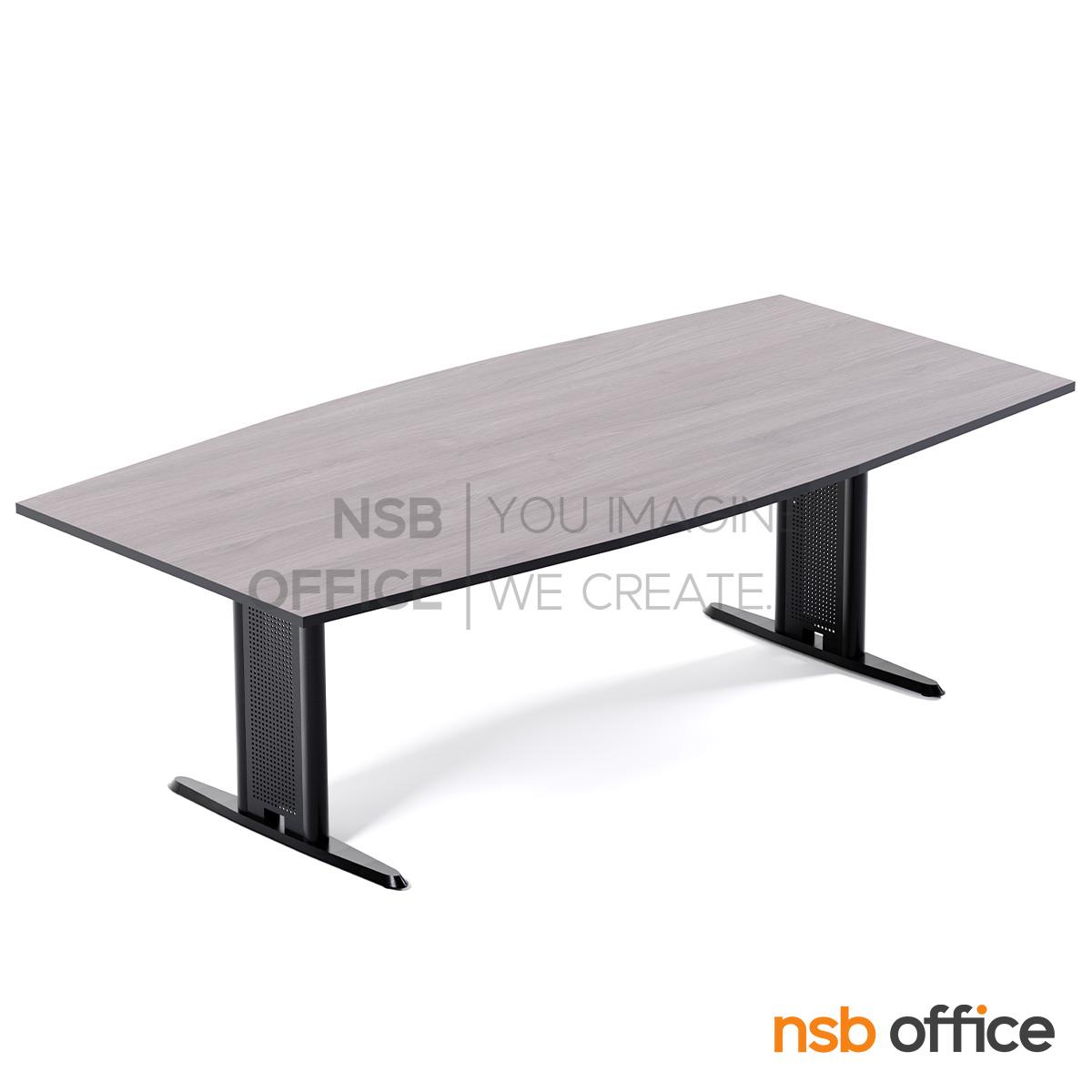 โต๊ะประชุมทรงเรือ รุ่น Izzie (อิซซี่) 8, 10 ที่นั่ง ขนาด 200W, 240W cm. ขาเหล็กตัวที