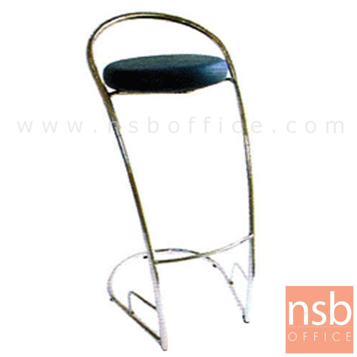 B09A019:เก้าอี้บาร์สตูลที่นั่งกลม รุ่น CS-004 ขาเหล็ก 