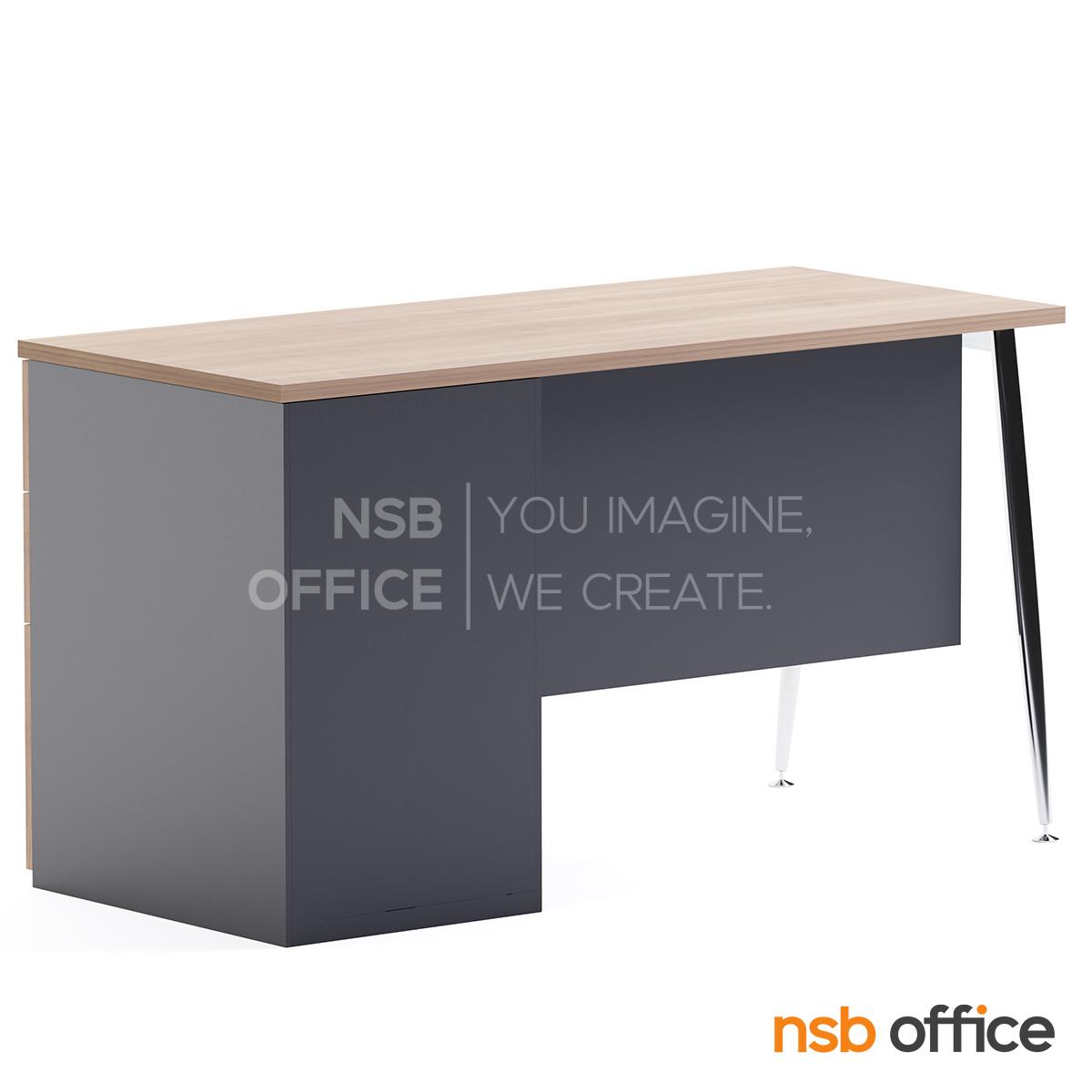 โต๊ะทำงาน 3 ลิ้นชัก รุ่น Ceasar (ซีซาร์) ขนาด 120W, 150W cm. ขาเหล็ก