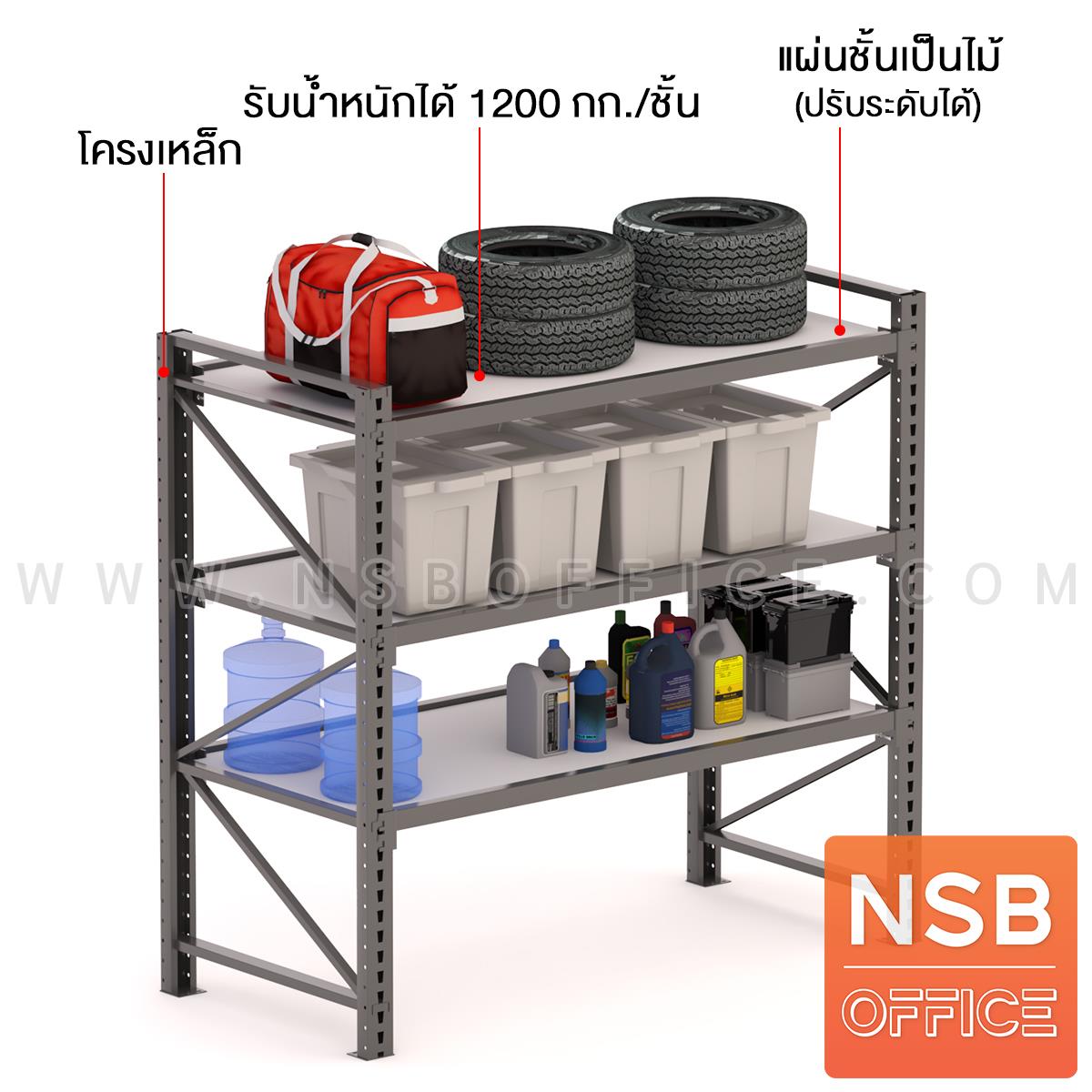 ชั้นเหล็ก STP-1200 ตัวเริ่ม  ขนาด 2 พาเลท 204W, 244W cm. 