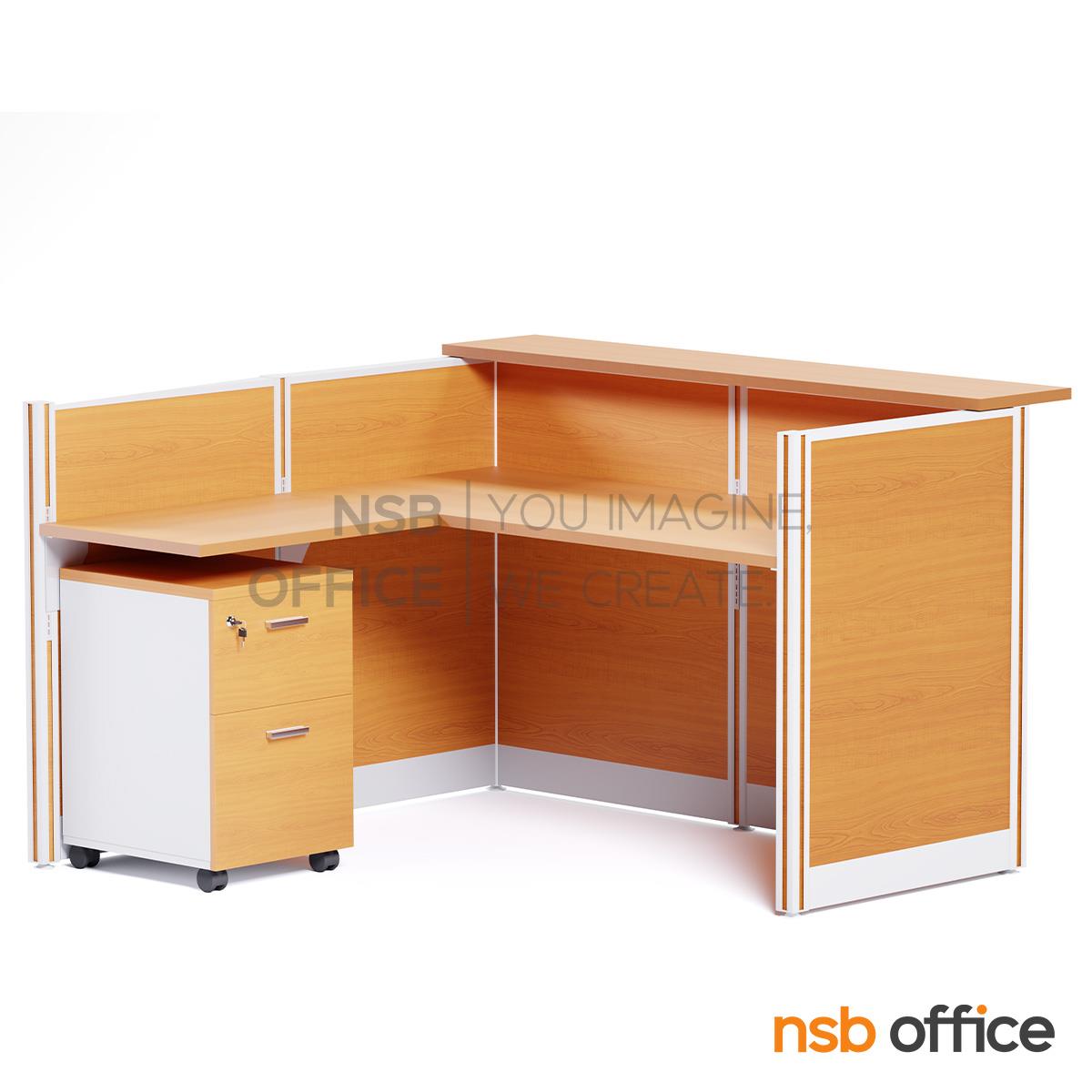 เคาน์เตอร์ตัวแอล รุ่น Lamington (ลามิงตัน) ขนาด 160W ,180W cm.  พร้อมตู้ลิ้นชักล้อเลื่อน