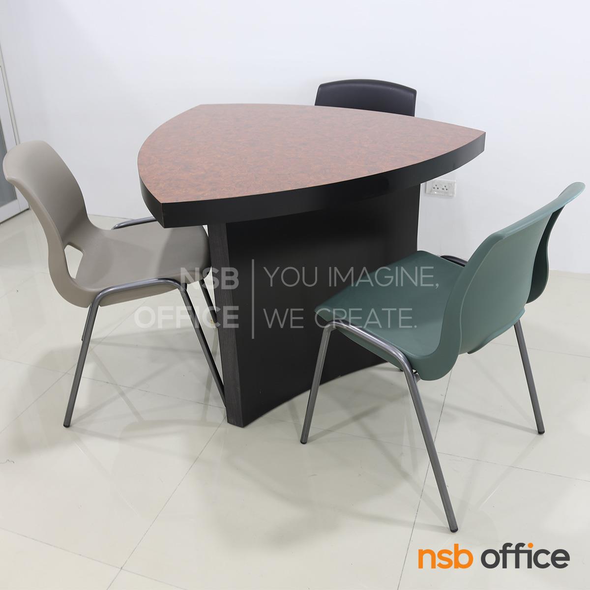 ชุดโต๊ะหน้าท็อปสี่เหลี่ยมทรงหยดน้ำ 3 ที่นั่ง  รุ่น Diorite (ไดออไรต์) ขนาด 97W cm.  พร้อมเก้าอี้โพลี