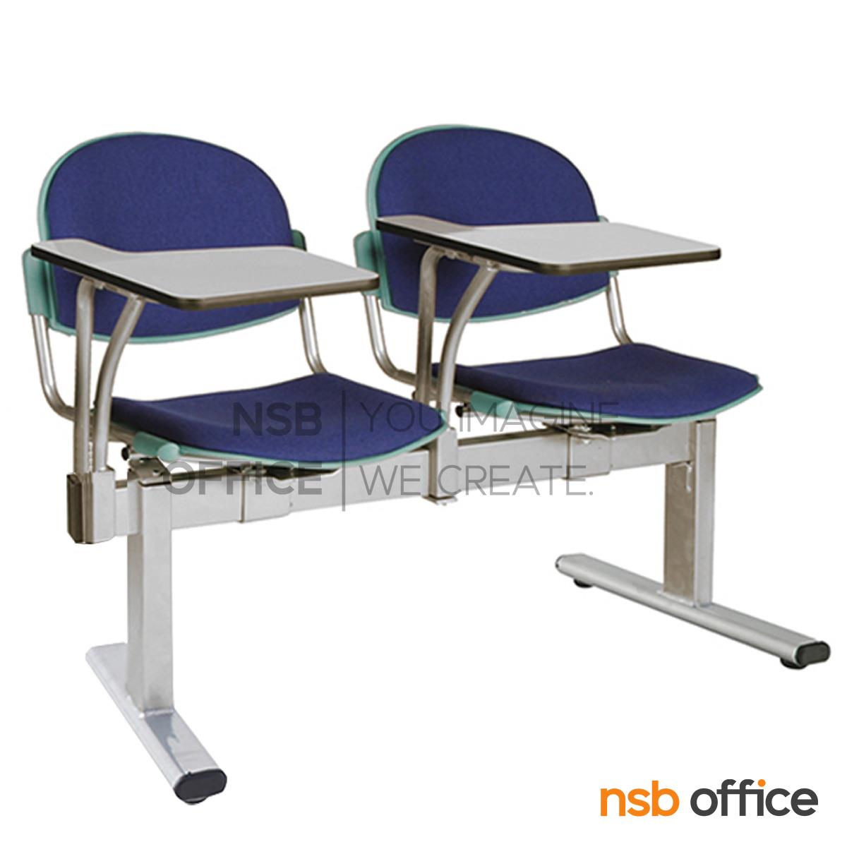 B17A021:เก้าอี้เลคเชอร์แถวเฟรมโพลี่หุ้มเบาะ รุ่น D4656 2 ,3 และ 4 ที่นั่ง ขาเหล็กพ่นสีเทา