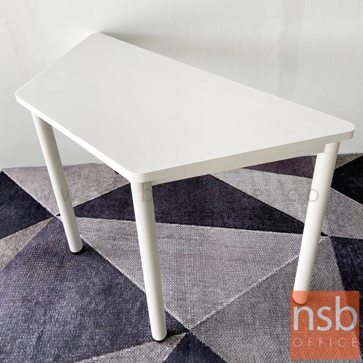 โต๊ะทำงานทรงคางหมู รุ่น Mulrey (มัลเรย์) ขนาด 120W cm.  โครงขาสีขาว 