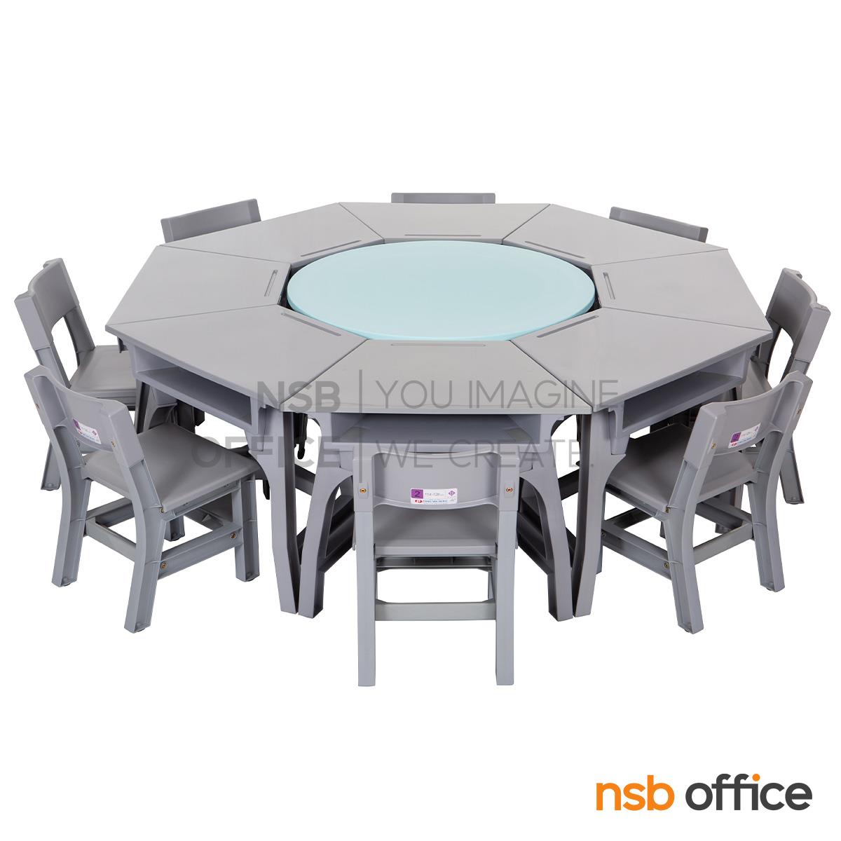 ชุดโต๊ะและเก้าอี้นักเรียน รุ่น Antique (แอนทีค)  ระดับชั้นอนุบาล ขาพลาสติก