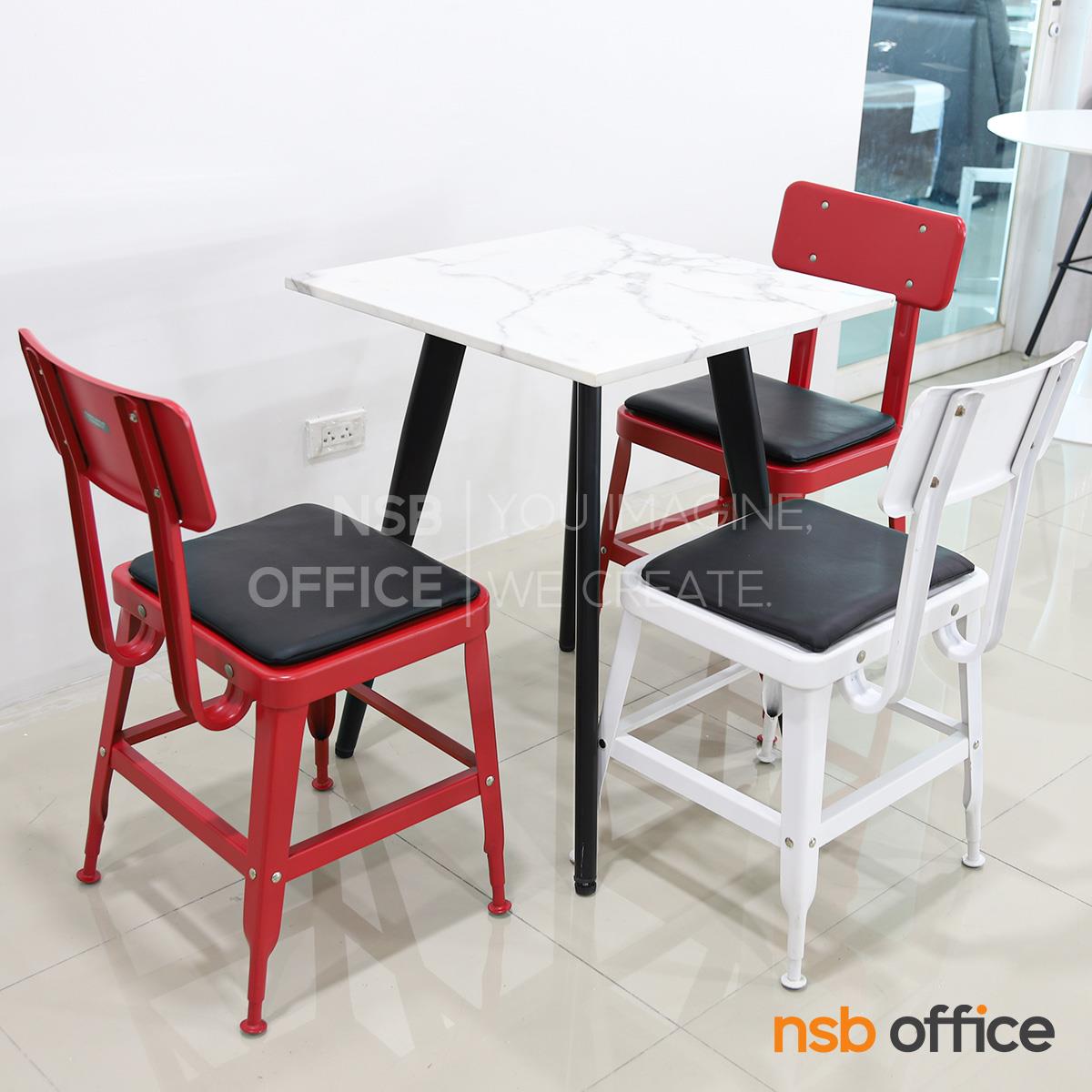 ชุดโต๊ะหน้าท็อปหินเทียม รุ่น Angelite (แองเจไลต์) ขนาด 60W cm.  พร้อมเก้าอี้โมเดิร์นเหล็ก