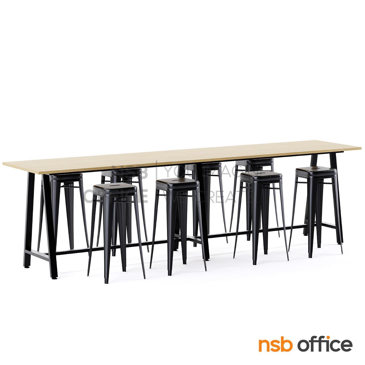 โต๊ะประชุมกลุ่มย่อยบาร์สูง รุ่น Highline (ไฮไลน์) ขนาด 320W, 360W, 400W cm. ขาเหล็กพ่นสี