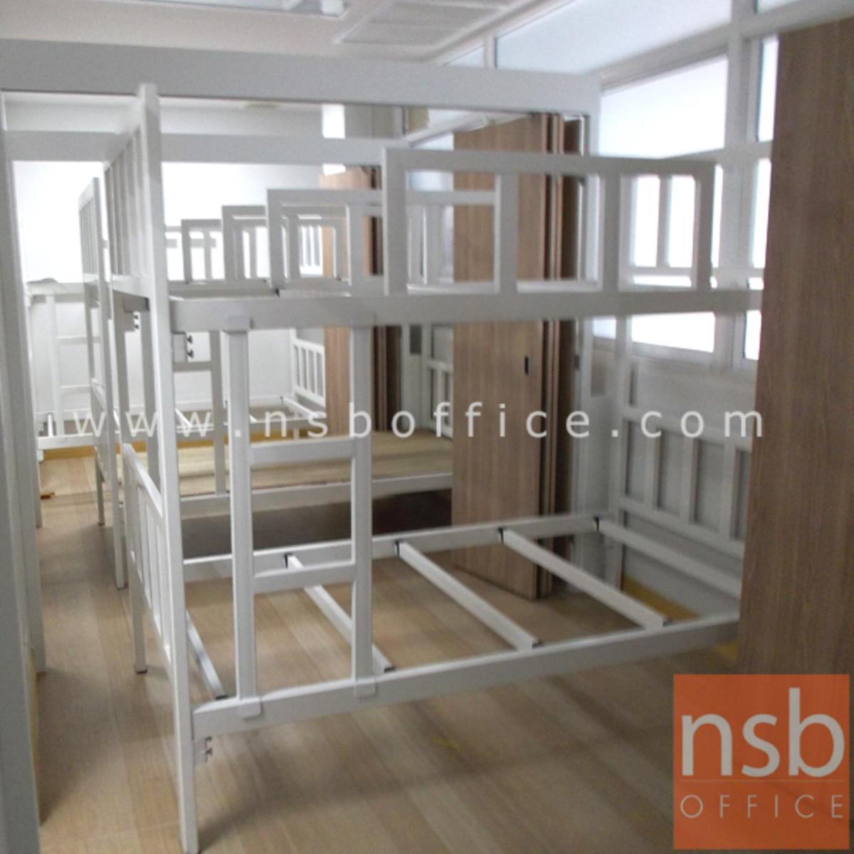 G11A085:เตียงเหล็ก 2 ชั้น เหล็กกล่องขนาดใหญ่พิเศษ  ขนาด 3 ฟุต, 3.5 ฟุต 