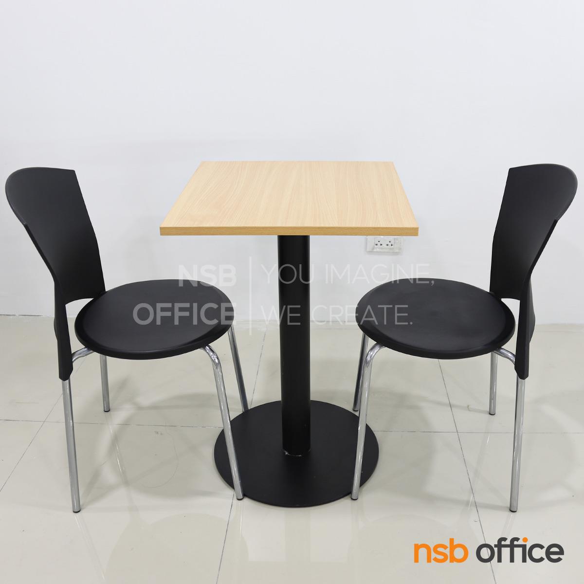 ชุดโต๊ะหน้าท็อปเมลามีน 2 ที่นั่ง รุ่น Dorothy (โดโรธี) ขนาด 50W cm.  พร้อมเก้าอี้โพลี