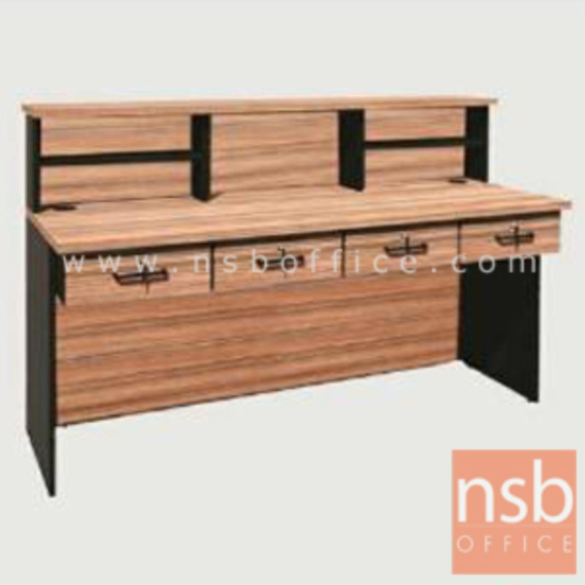 A11A067:เคาน์เตอร์หน้าตรง รุ่น BCT-BDW-025 2 ,3,4 ลิ้นชัก ขนาด 80W ,120W ,160W cm.  เมลามีน สีวอลนัทตัดดำ