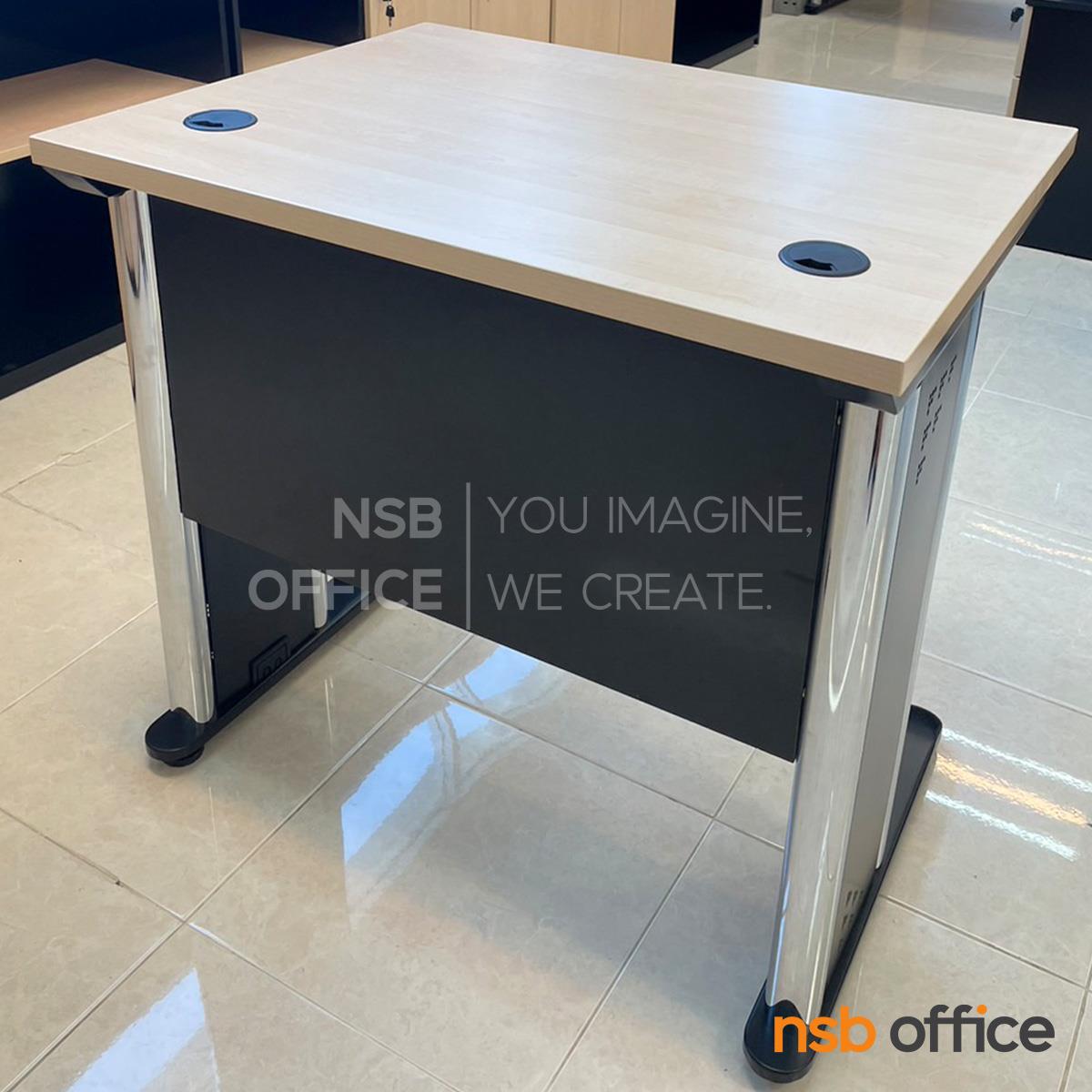 โต๊ะทำงาน บังโป๊ไม้ รุ่น Vader (เวเดอร์) ขนาด 80W ,120W ,150W cm.  ขาเหล็กตัวแอล