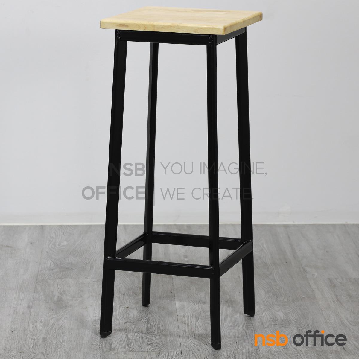 เก้าอี้บาร์สตูลที่นั่งเหลี่ยม รุ่น Gemma (เจมม่า)  ขาเหล็กทรงไข่พ่นสี